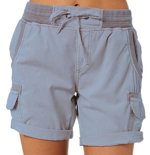Damen Cargo Shorts Freizeit Sommer mit Kordelzug, Elastischem Bund und Taschen – Bequeme Outdoor & Casual Bermudashorts - Image 9