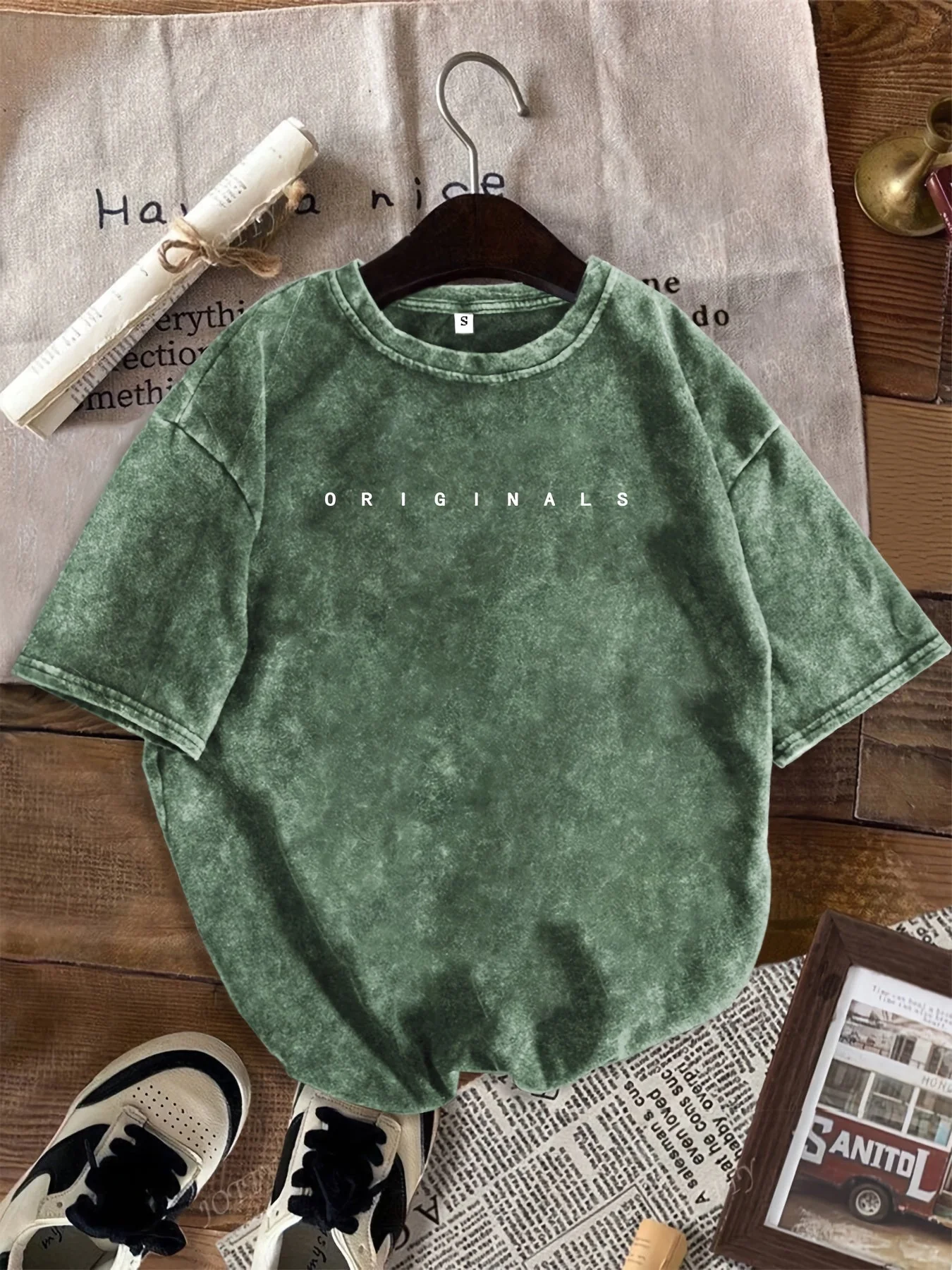 Damen Casual Streetstyle T-Shirt mit Print und High-Waist Jeansshorts – Perfekt für den Sommer - Image 2