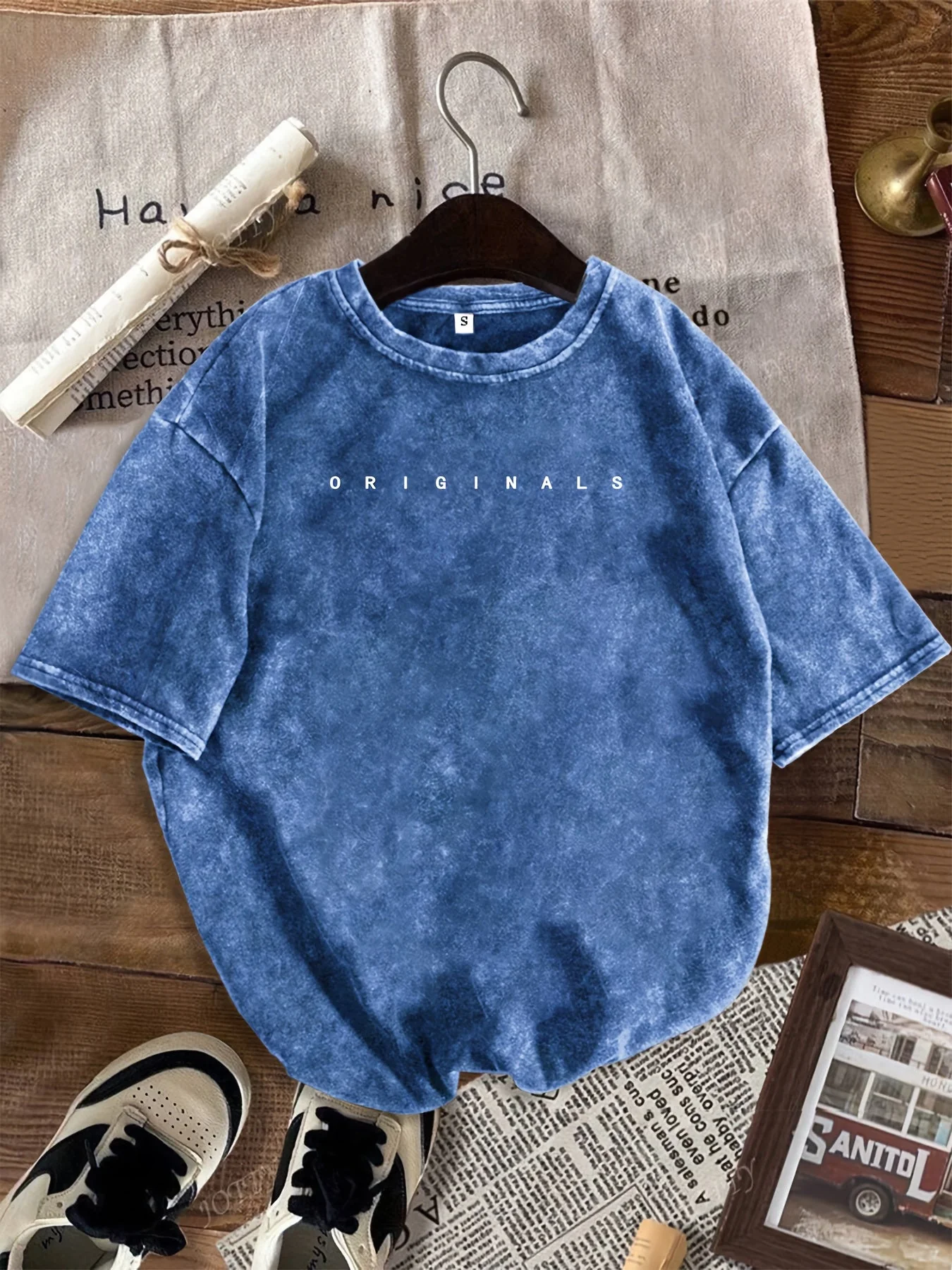 Damen Casual Streetstyle T-Shirt mit Print und High-Waist Jeansshorts – Perfekt für den Sommer - Image 3