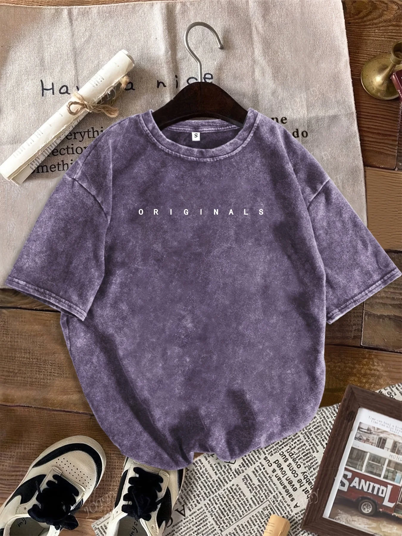Damen Casual Streetstyle T-Shirt mit Print und High-Waist Jeansshorts – Perfekt für den Sommer - Image 4