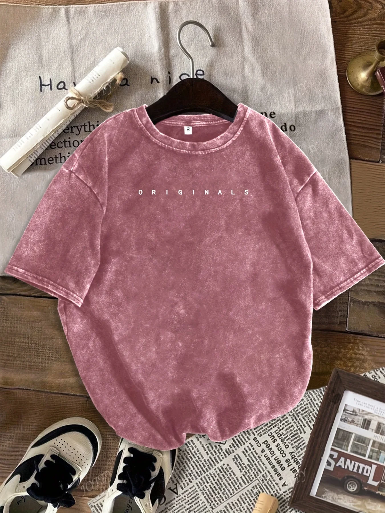 Damen Casual Streetstyle T-Shirt mit Print und High-Waist Jeansshorts – Perfekt für den Sommer - Image 5
