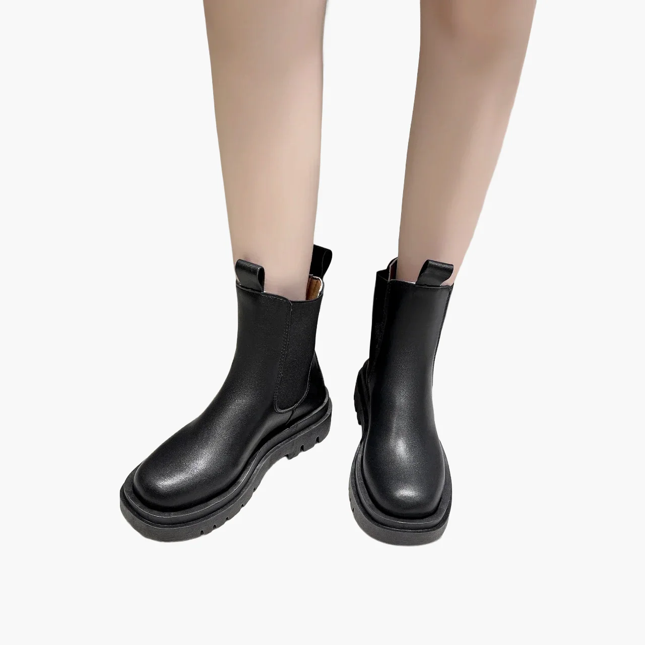 Damen Chelsea Boots mit Plateau und Profilsohle – Modische Stiefeletten für Alltag und Freizeit - Image 5