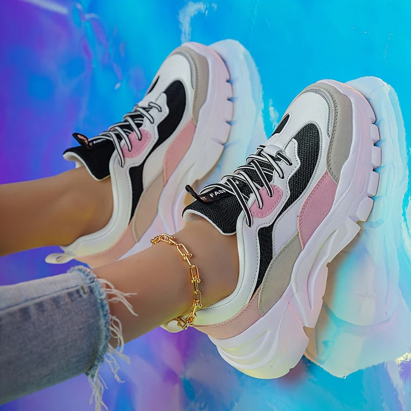 Damen Chunky Sneaker im Trend-Design für Alltag und Freizeit – Sportlicher Streetstyle - Image 4