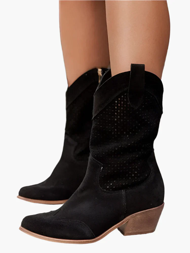 Damen Cowboy-Stiefel mit Reißverschluss – Modischer Western-Style für Alltag und Festival - Image 4