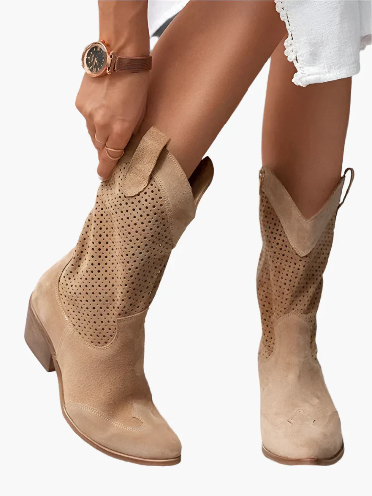 Damen Cowboy-Stiefel mit Reißverschluss – Modischer Western-Style für Alltag und Festival - Image 6