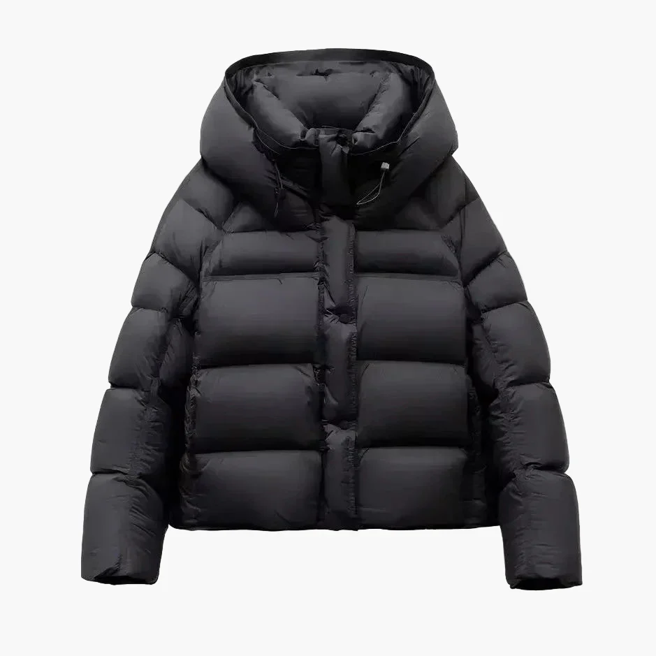Damen Daunen Steppjacke mit Kapuze – Winter Warm und Bequem, Alltag & Outdoor - Image 2
