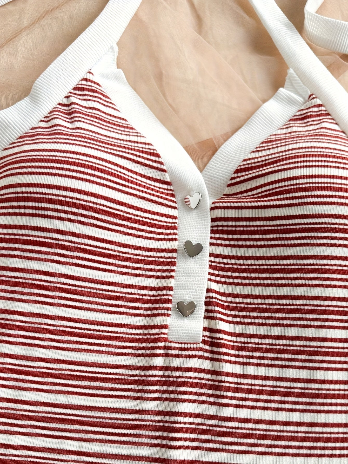 Damen Einteiler Strampler mit Streifenmuster und Knopfleiste – Sommermode für Urlaub & Freizeit - Image 4
