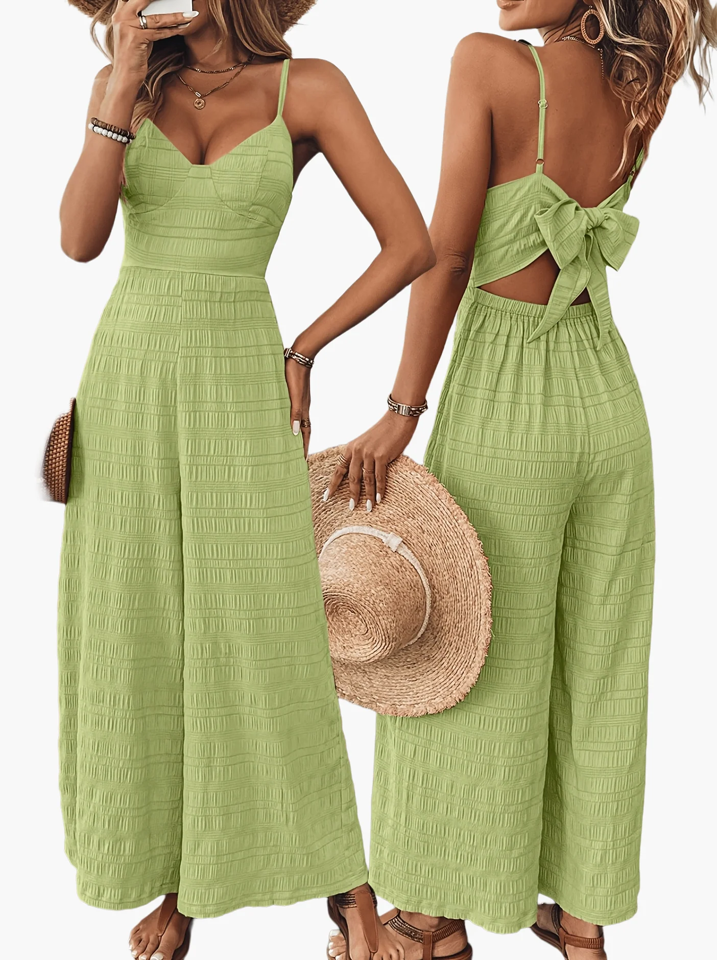 Damen Elegant Jumpsuit mit Spaghettiträgern – Perfekt für Frühling und Sommer - Image 10