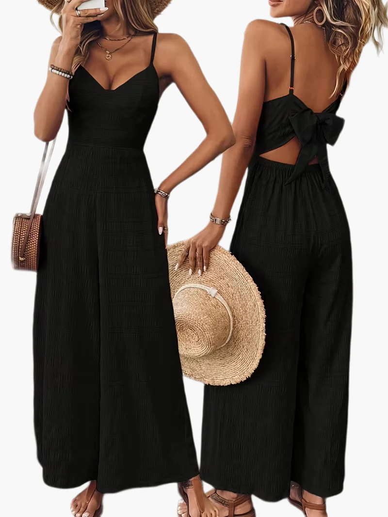 Damen Elegant Jumpsuit mit Spaghettiträgern – Perfekt für Frühling und Sommer - Image 3