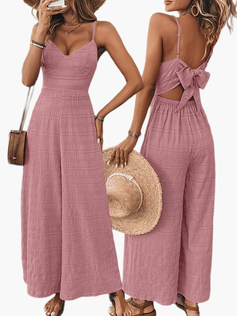 Damen Elegant Jumpsuit mit Spaghettiträgern – Perfekt für Frühling und Sommer - Image 6