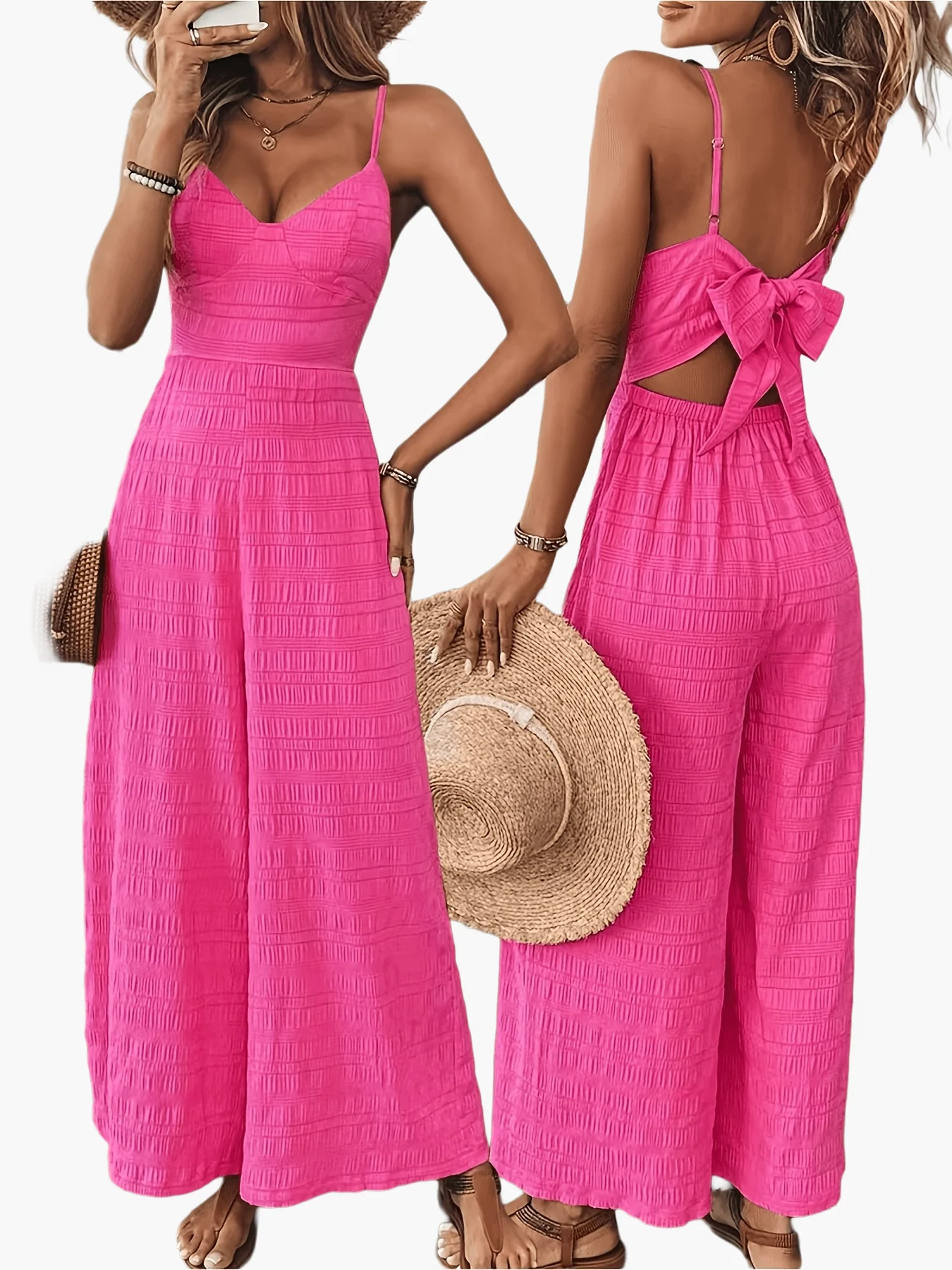 Damen Elegant Jumpsuit mit Spaghettiträgern – Perfekt für Frühling und Sommer - Image 8