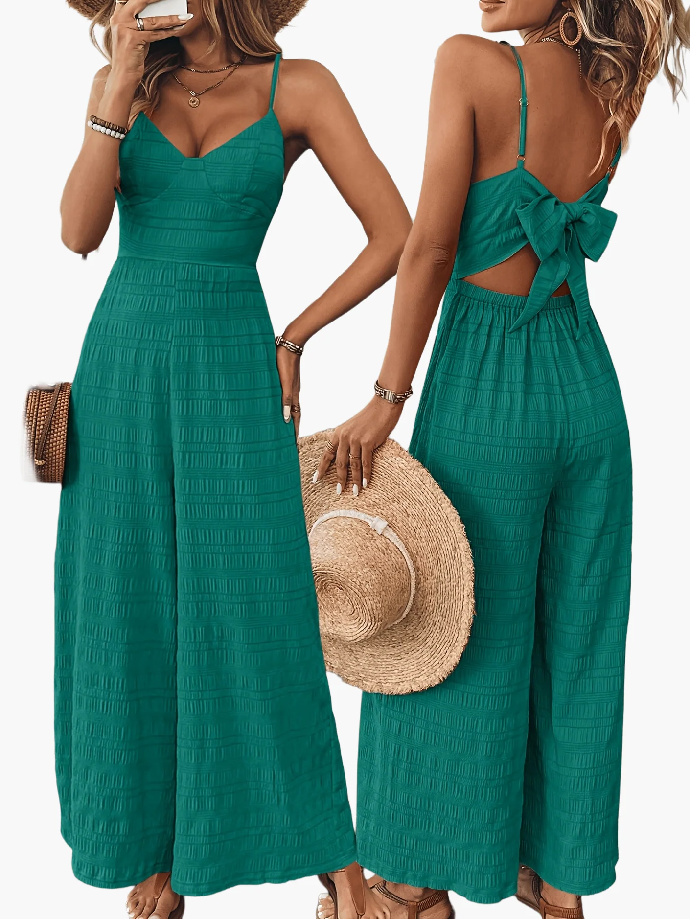 Damen Elegant Jumpsuit mit Spaghettiträgern – Perfekt für Frühling und Sommer - Image 9