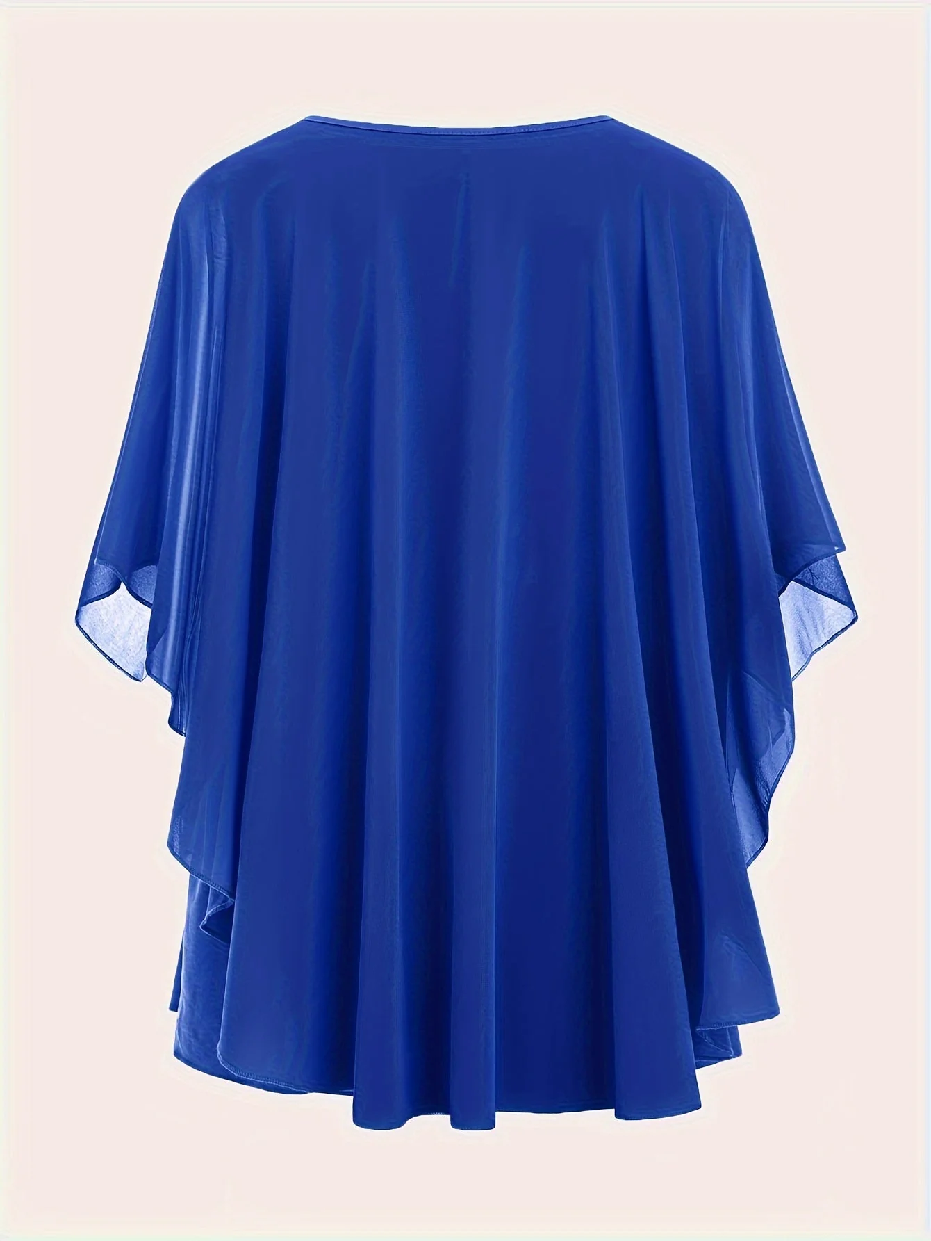 Damen Elegant Weitfallendes Chiffon-Cape-Top für Ausgehen – Oversized Stil - Image 10