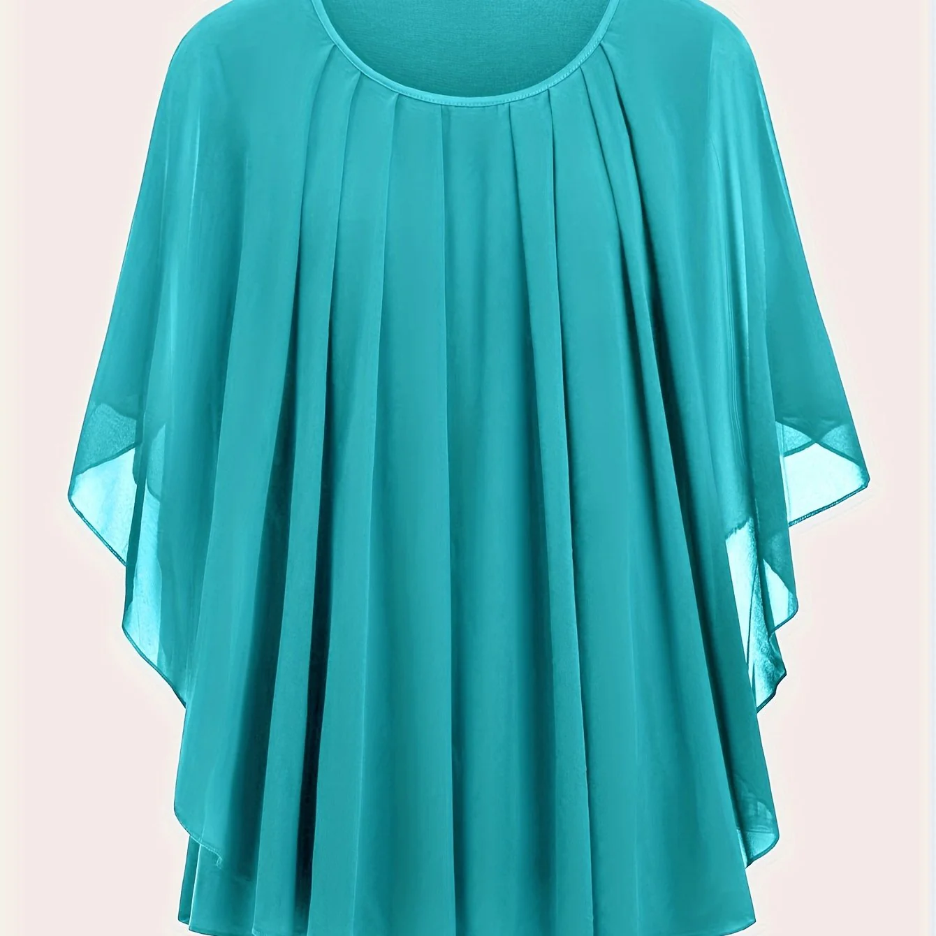 Damen Elegant Weitfallendes Chiffon-Cape-Top für Ausgehen – Oversized Stil - Image 12