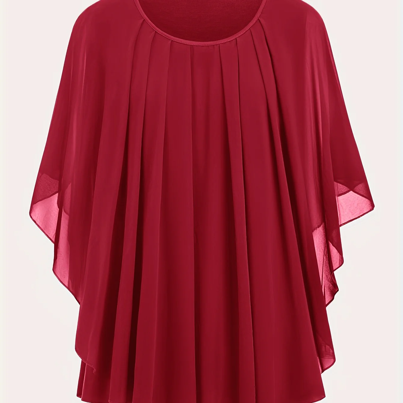 Damen Elegant Weitfallendes Chiffon-Cape-Top für Ausgehen – Oversized Stil - Image 13