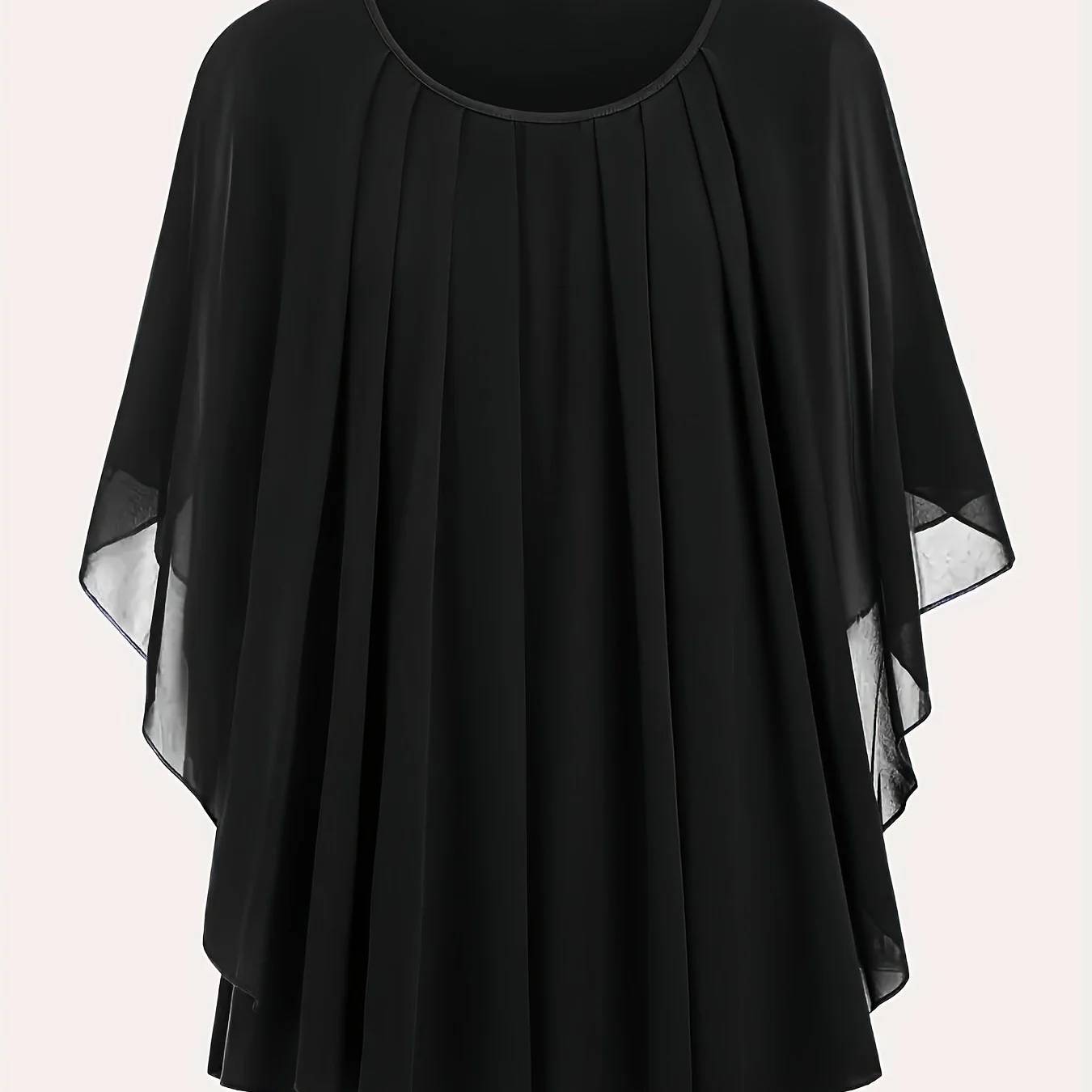 Damen Elegant Weitfallendes Chiffon-Cape-Top für Ausgehen – Oversized Stil - Image 16