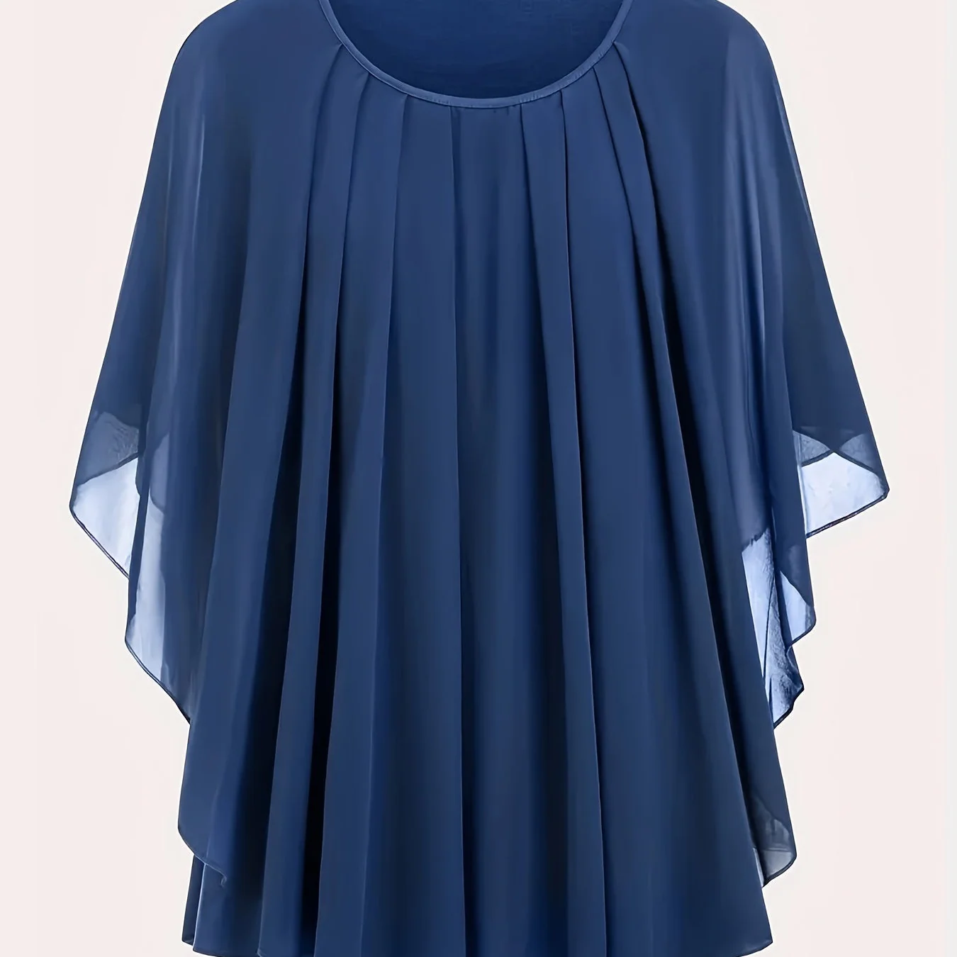 Damen Elegant Weitfallendes Chiffon-Cape-Top für Ausgehen – Oversized Stil - Image 17