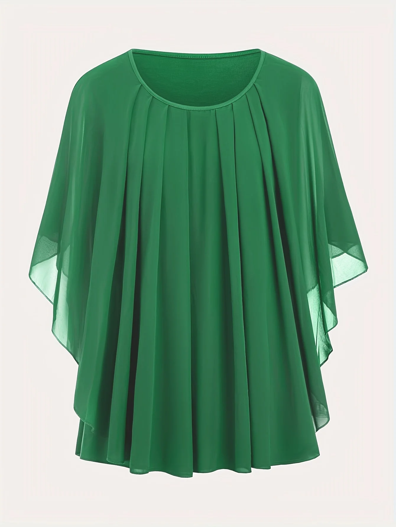 Damen Elegant Weitfallendes Chiffon-Cape-Top für Ausgehen – Oversized Stil - Image 3