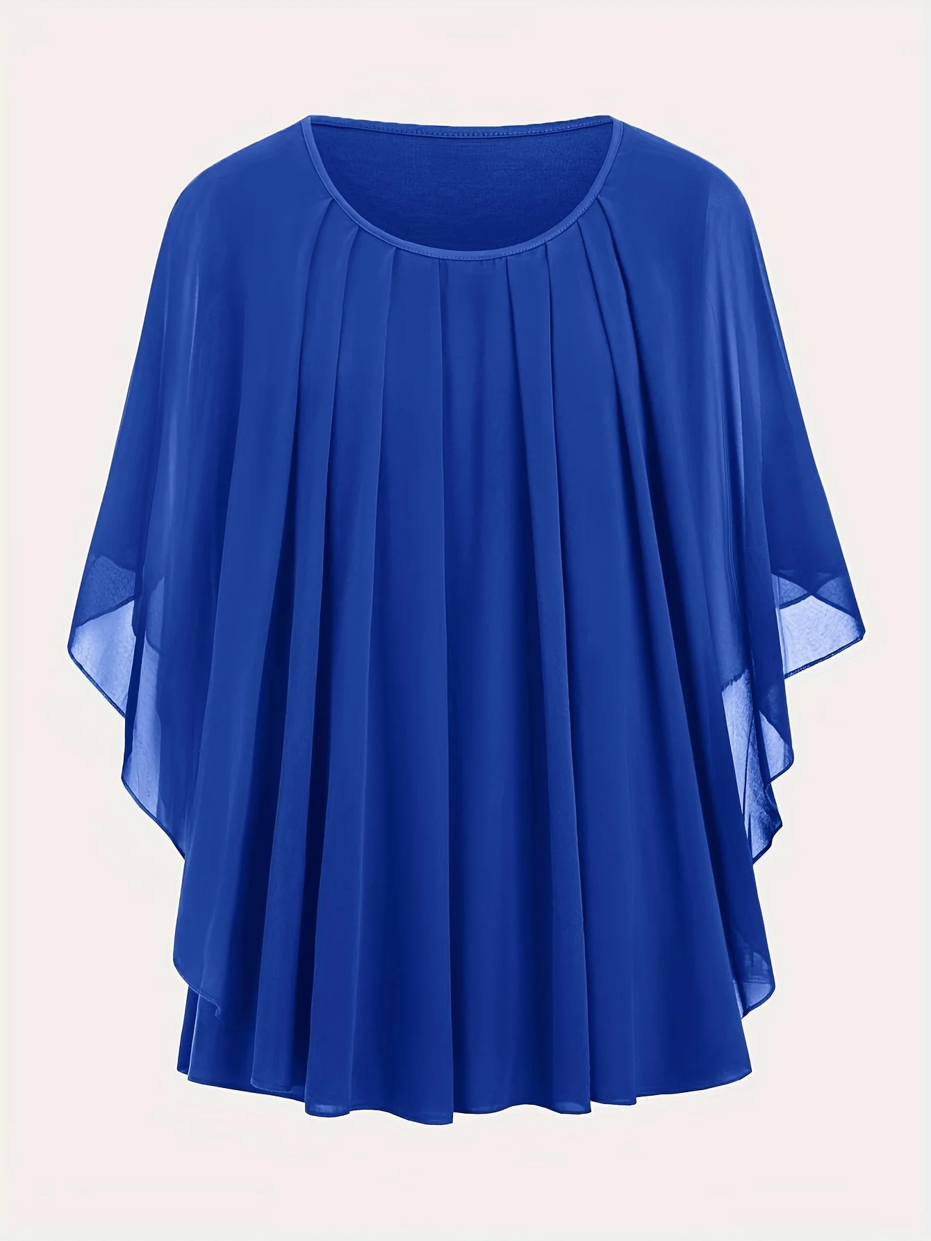 Damen Elegant Weitfallendes Chiffon-Cape-Top für Ausgehen – Oversized Stil - Image 4