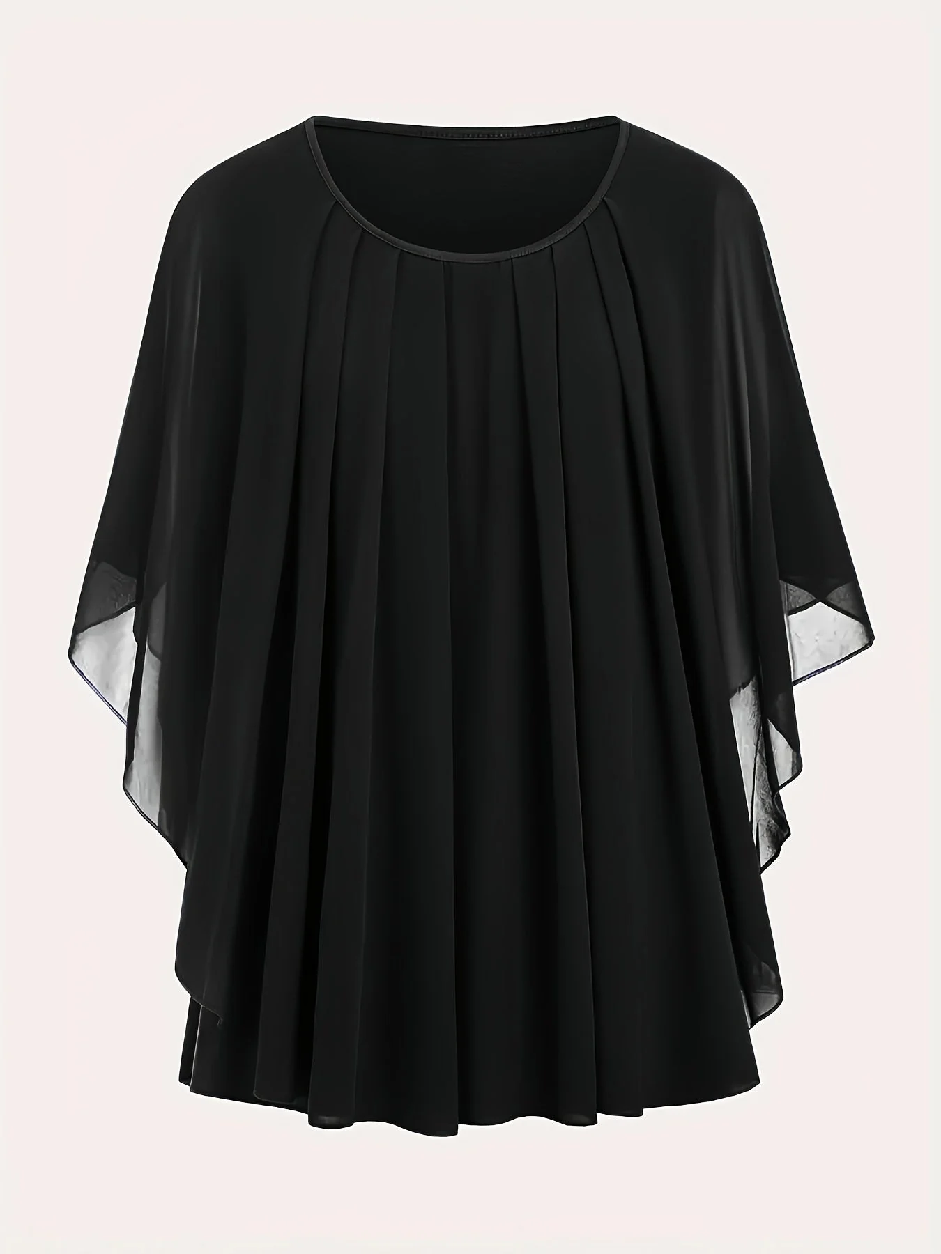 Damen Elegant Weitfallendes Chiffon-Cape-Top für Ausgehen – Oversized Stil - Image 5