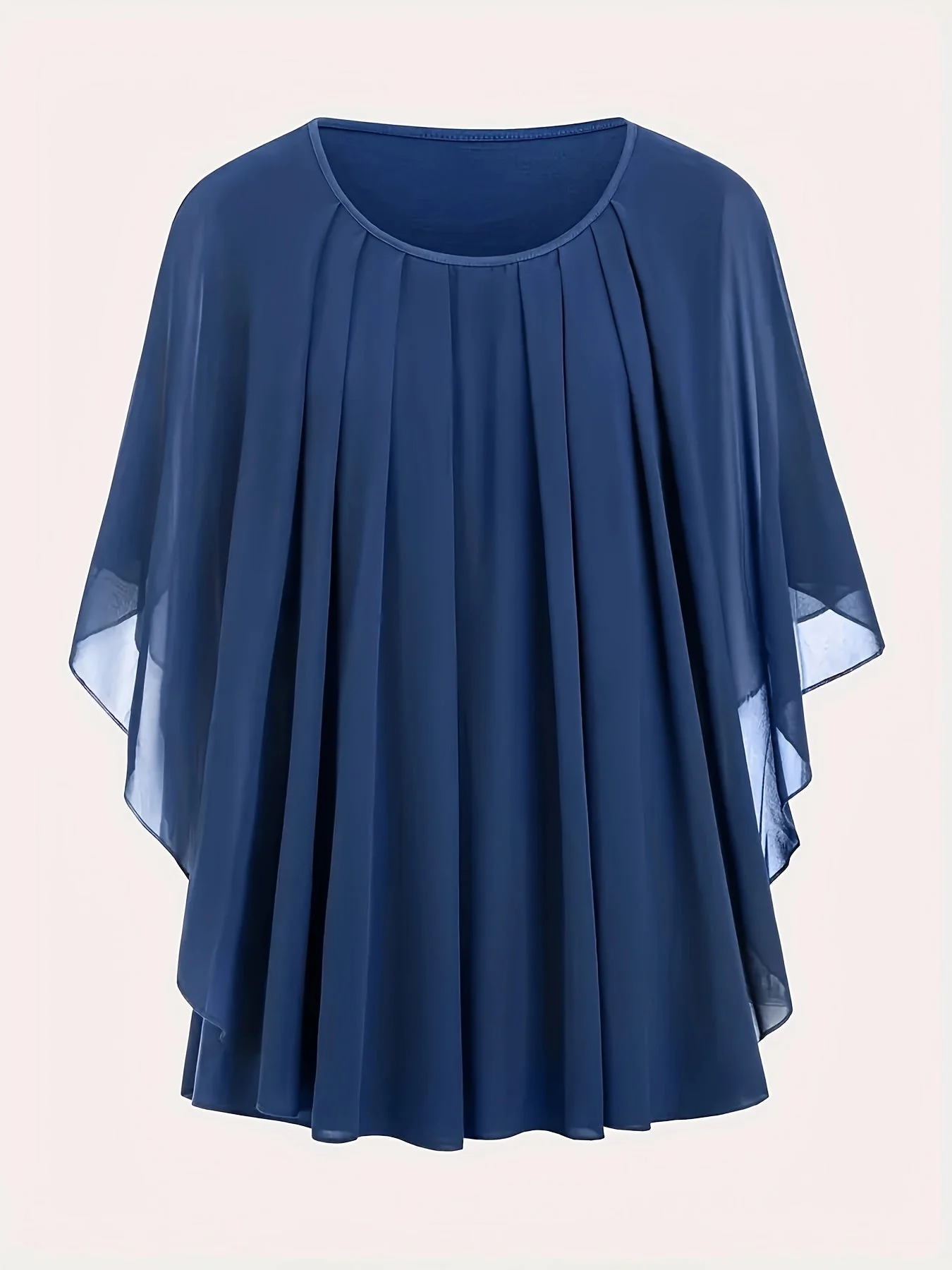 Damen Elegant Weitfallendes Chiffon-Cape-Top für Ausgehen – Oversized Stil - Image 6