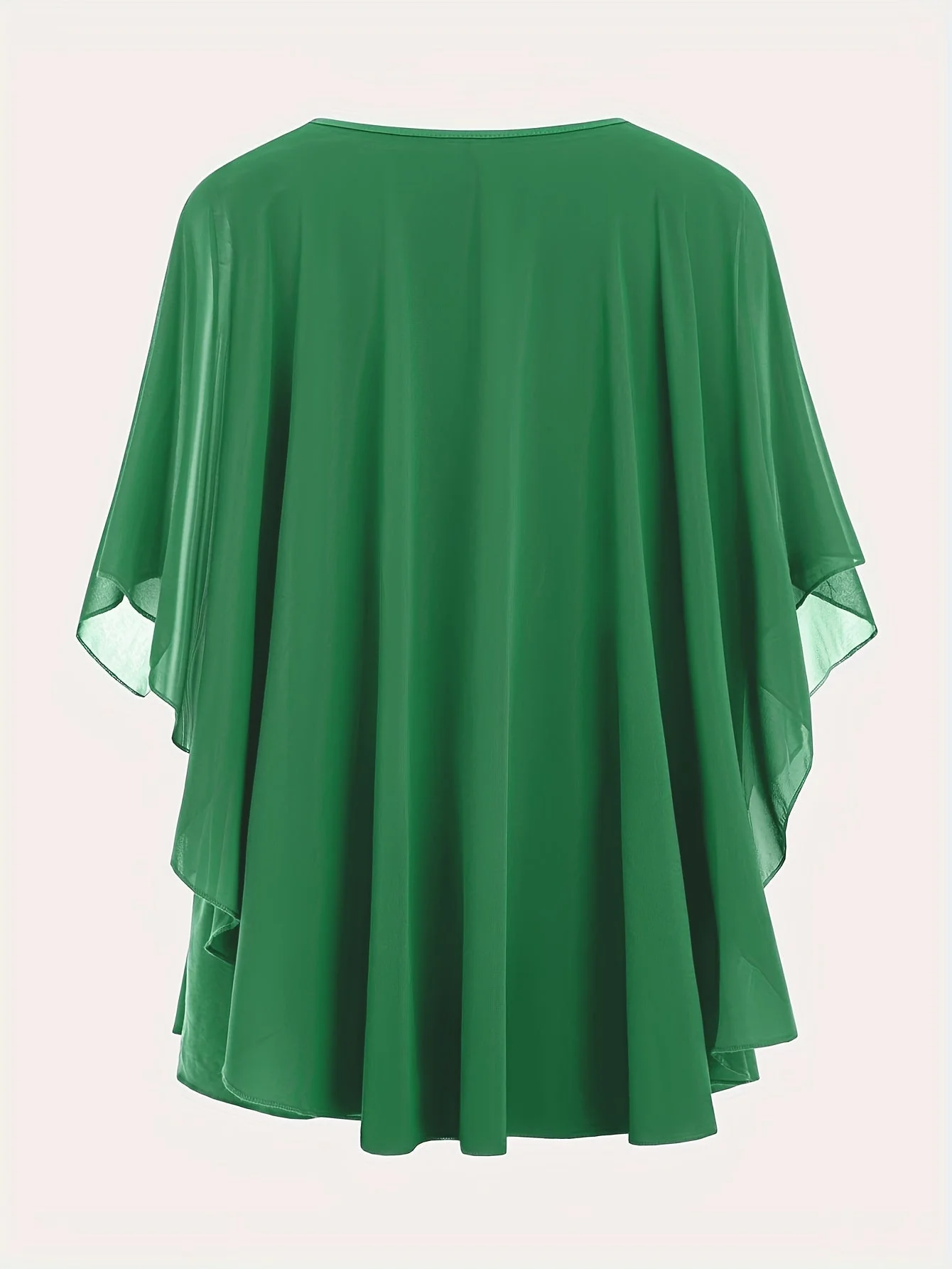 Damen Elegant Weitfallendes Chiffon-Cape-Top für Ausgehen – Oversized Stil - Image 9