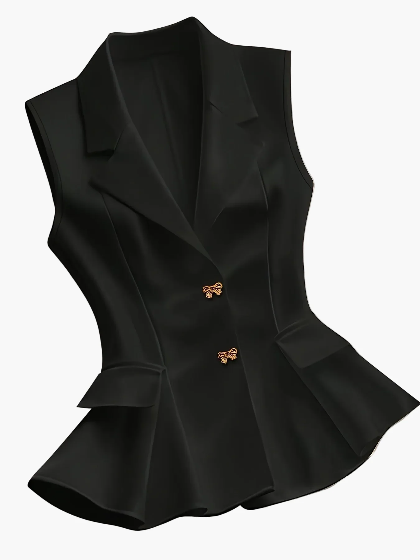 Damen Elegante Ärmellose Weste mit Taillierung und Schößchen für Business und Freizeit - Image 13