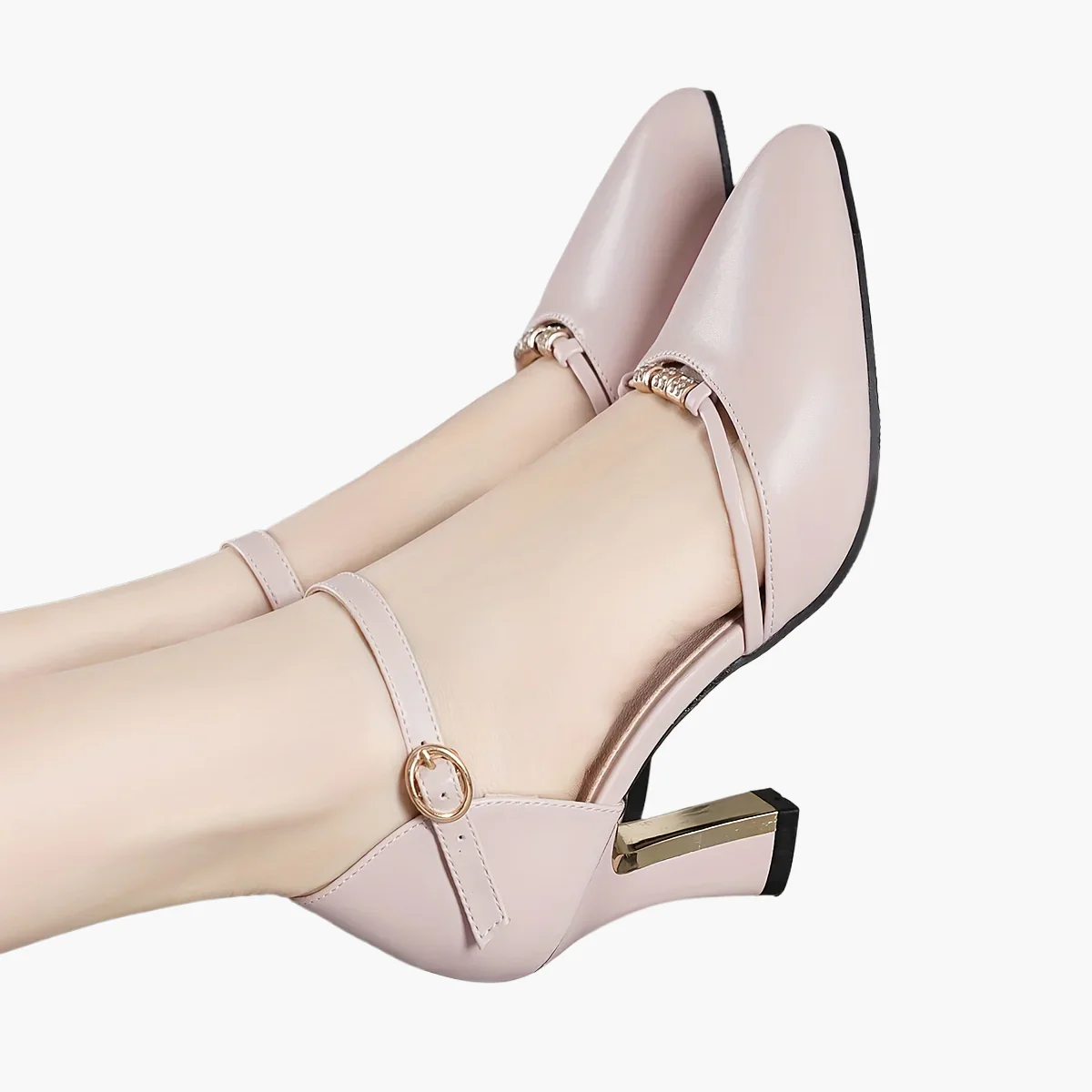 Damen Elegante Pumps mit Blockabsatz und Riemchen – Perfekt für Alltag und festliche Anlässe - Image 10
