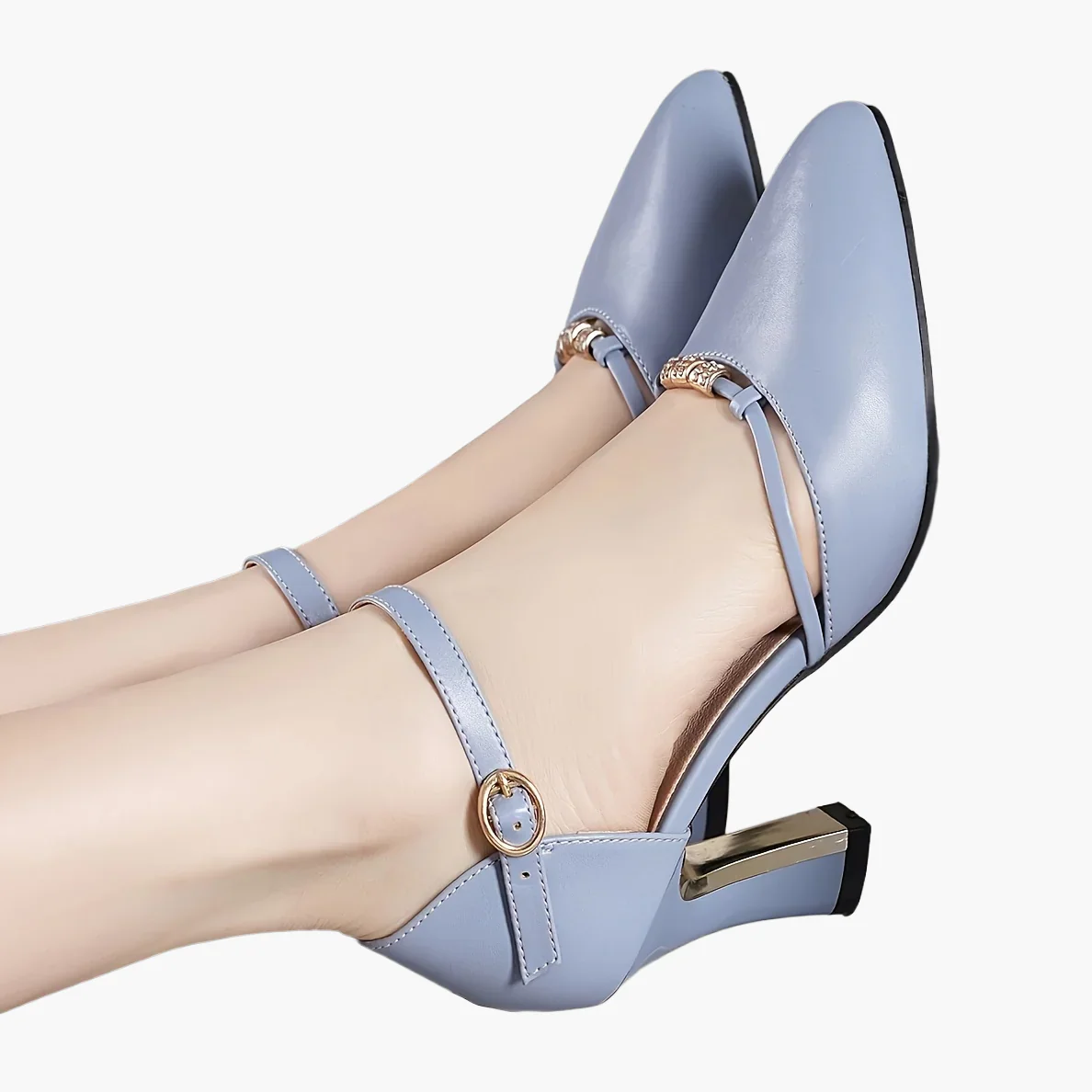 Damen Elegante Pumps mit Blockabsatz und Riemchen – Perfekt für Alltag und festliche Anlässe - Image 7