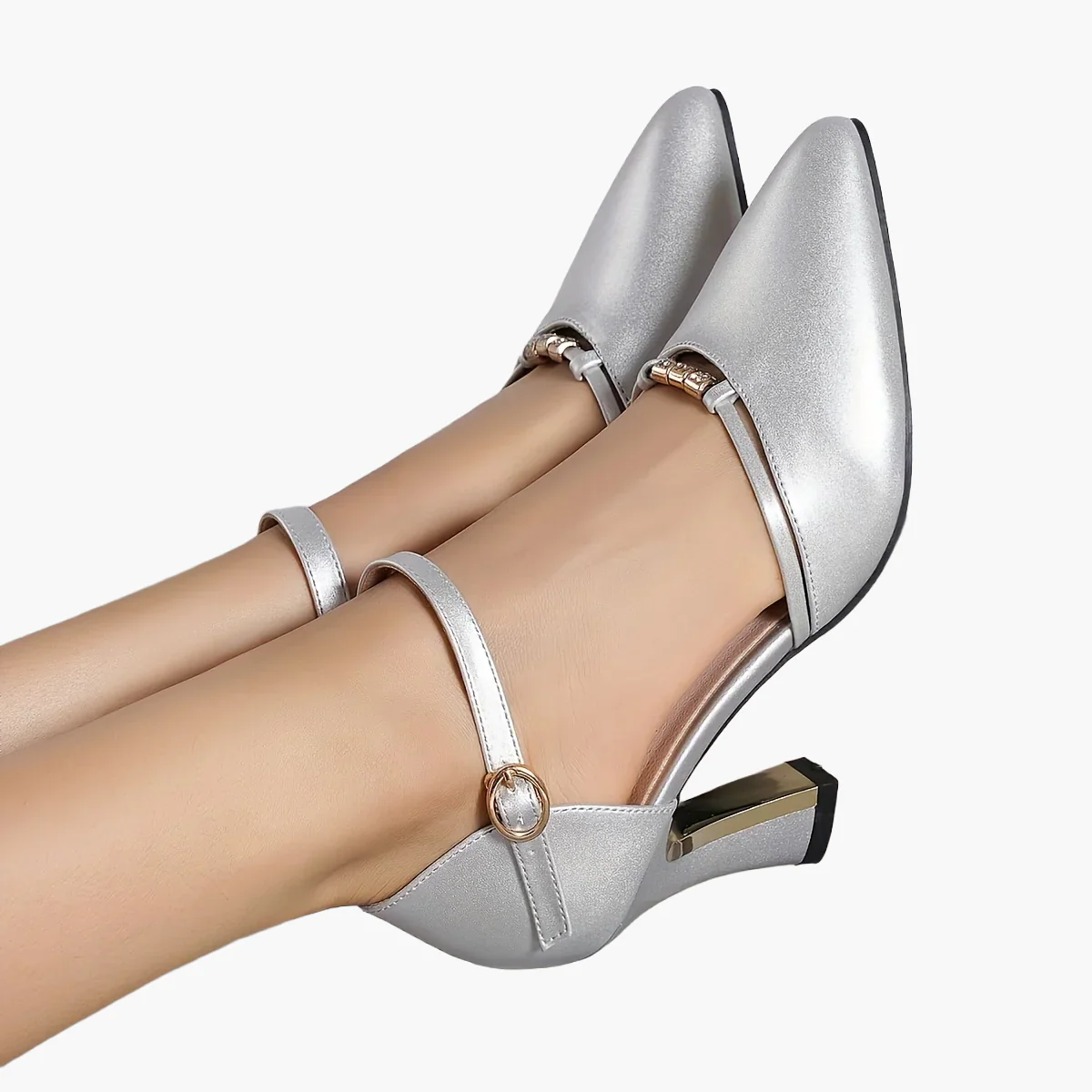 Damen Elegante Pumps mit Blockabsatz und Riemchen – Perfekt für Alltag und festliche Anlässe - Image 8
