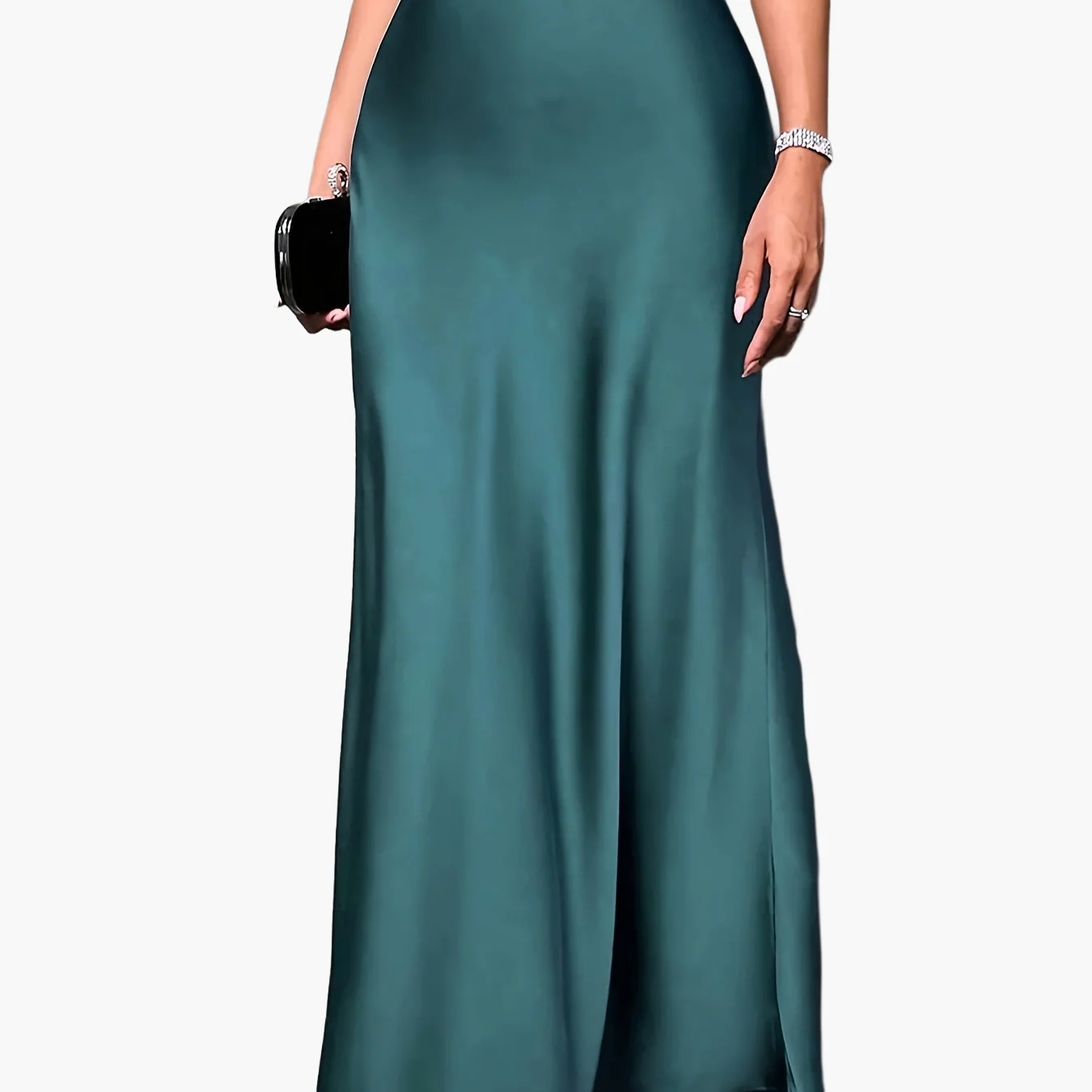 Damen Eleganter Maxirock für Abend & Anlass, High Waist, Ausgestellter Schnitt - Image 11