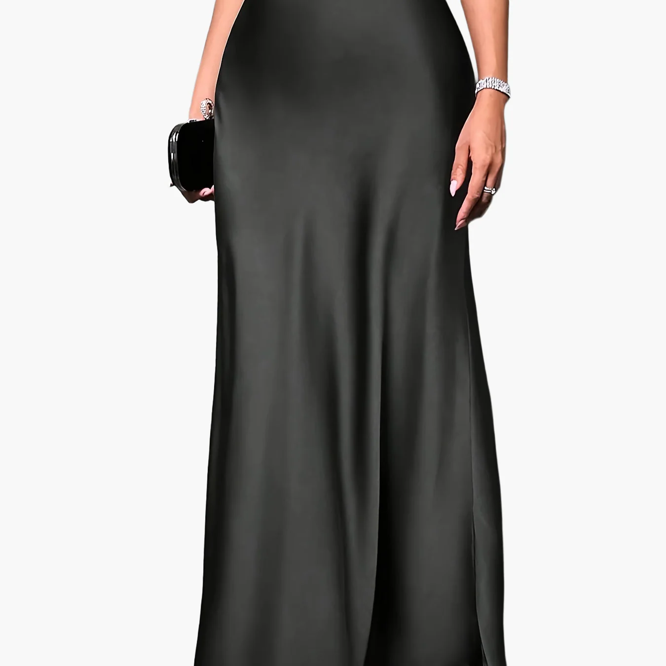 Damen Eleganter Maxirock für Abend & Anlass, High Waist, Ausgestellter Schnitt - Image 13