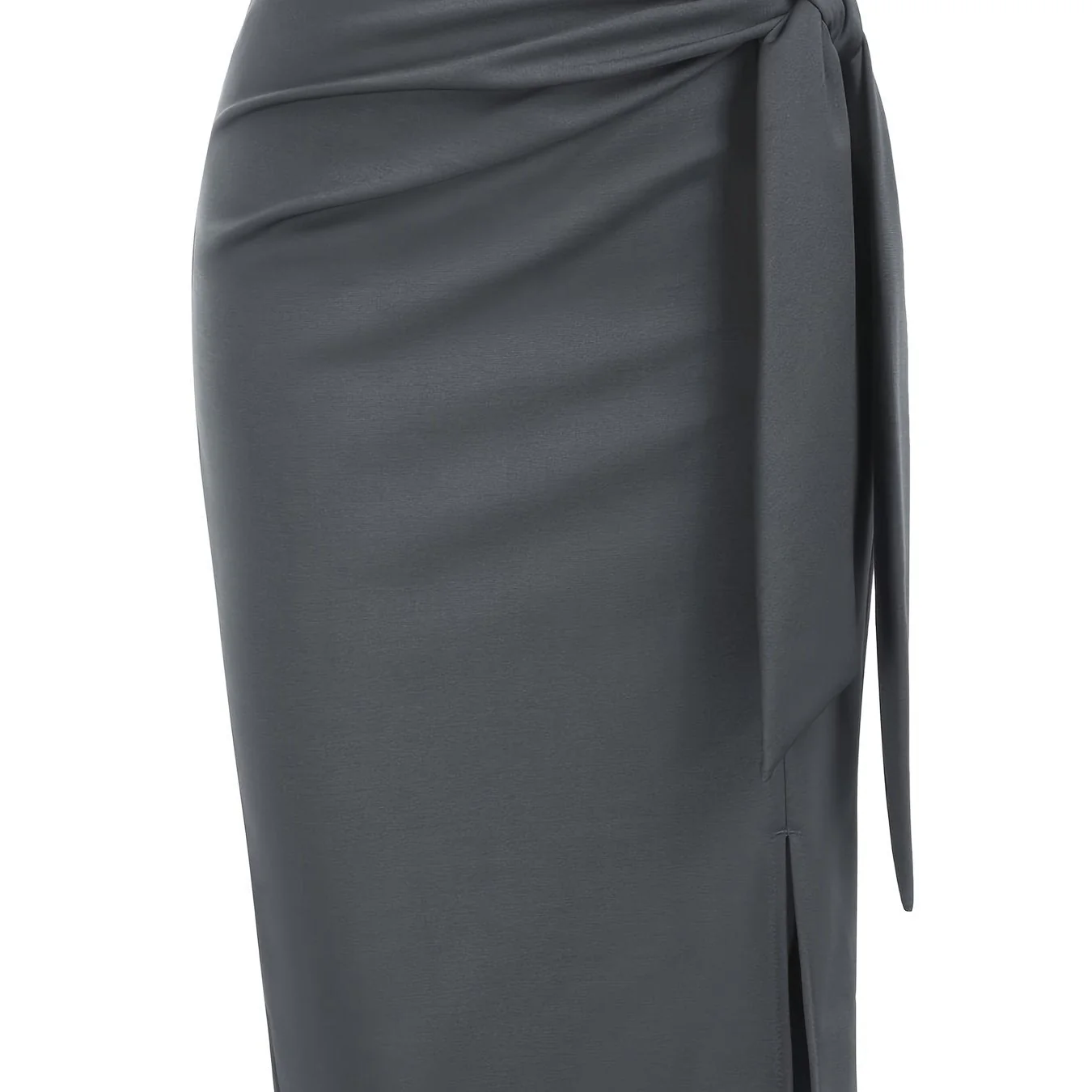 Damen Eleganter Midirock mit Schleifendetail und Schlitz – Perfekt für Büro & Festliche Anlässe - Image 12