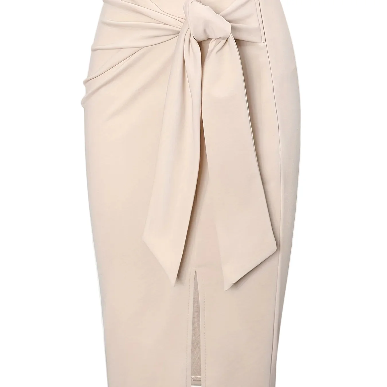 Damen Eleganter Midirock mit Schleifendetail und Schlitz – Perfekt für Büro & Festliche Anlässe - Image 13