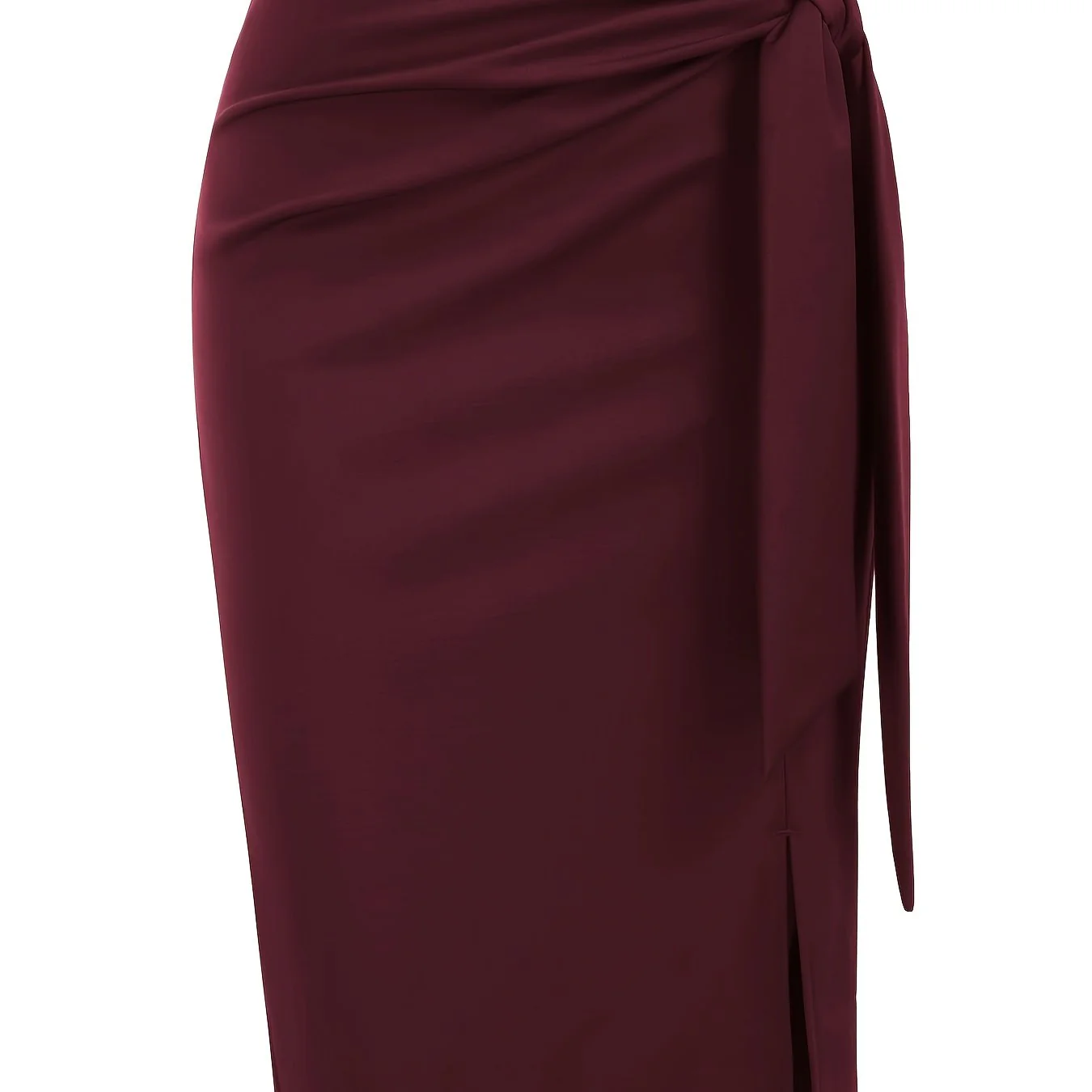 Damen Eleganter Midirock mit Schleifendetail und Schlitz – Perfekt für Büro & Festliche Anlässe - Image 15