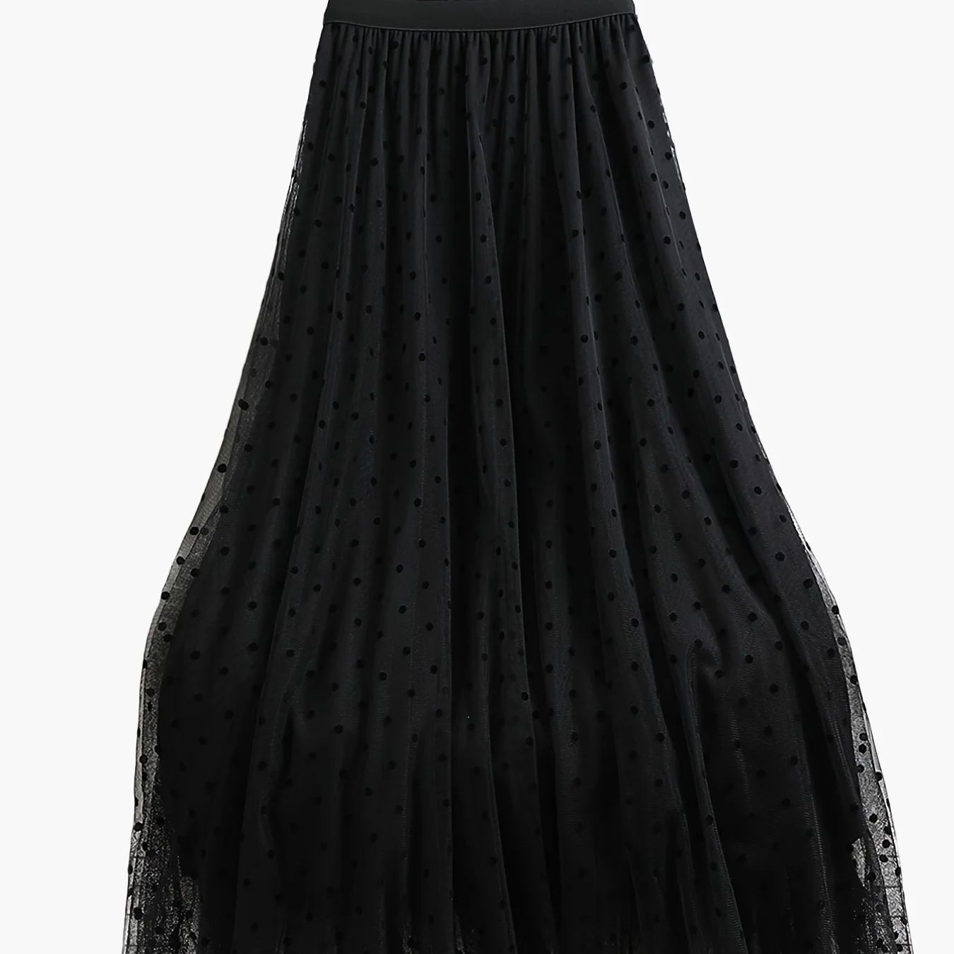 Damen Eleganter Midirock mit Punkten und ausgestelltem Schnitt – Perfekt für Frühling und Sommer - Image 10