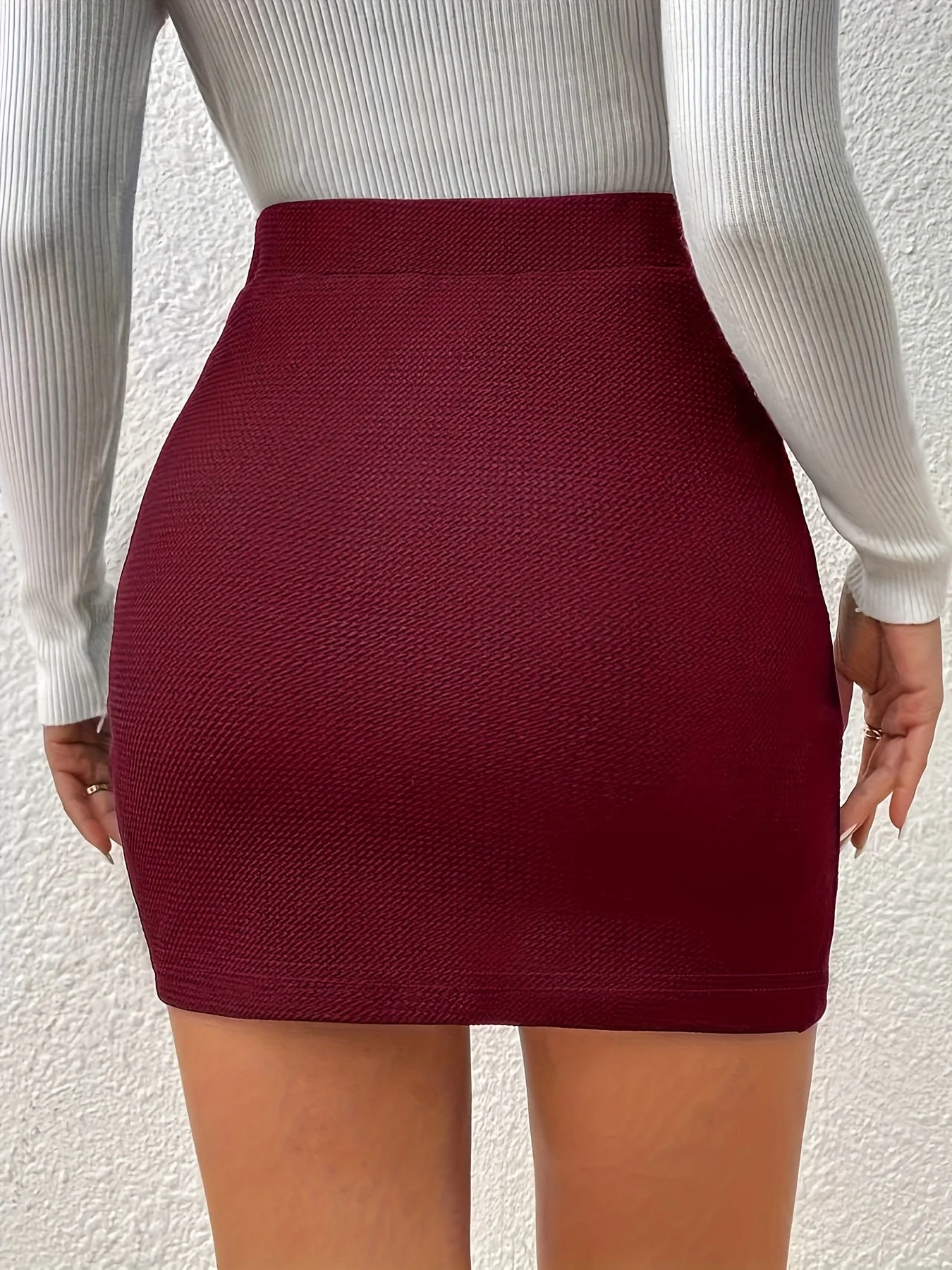 Damen Eleganter Minirock mit Wickeloptik für Alltag und Ausgehen - Image 6