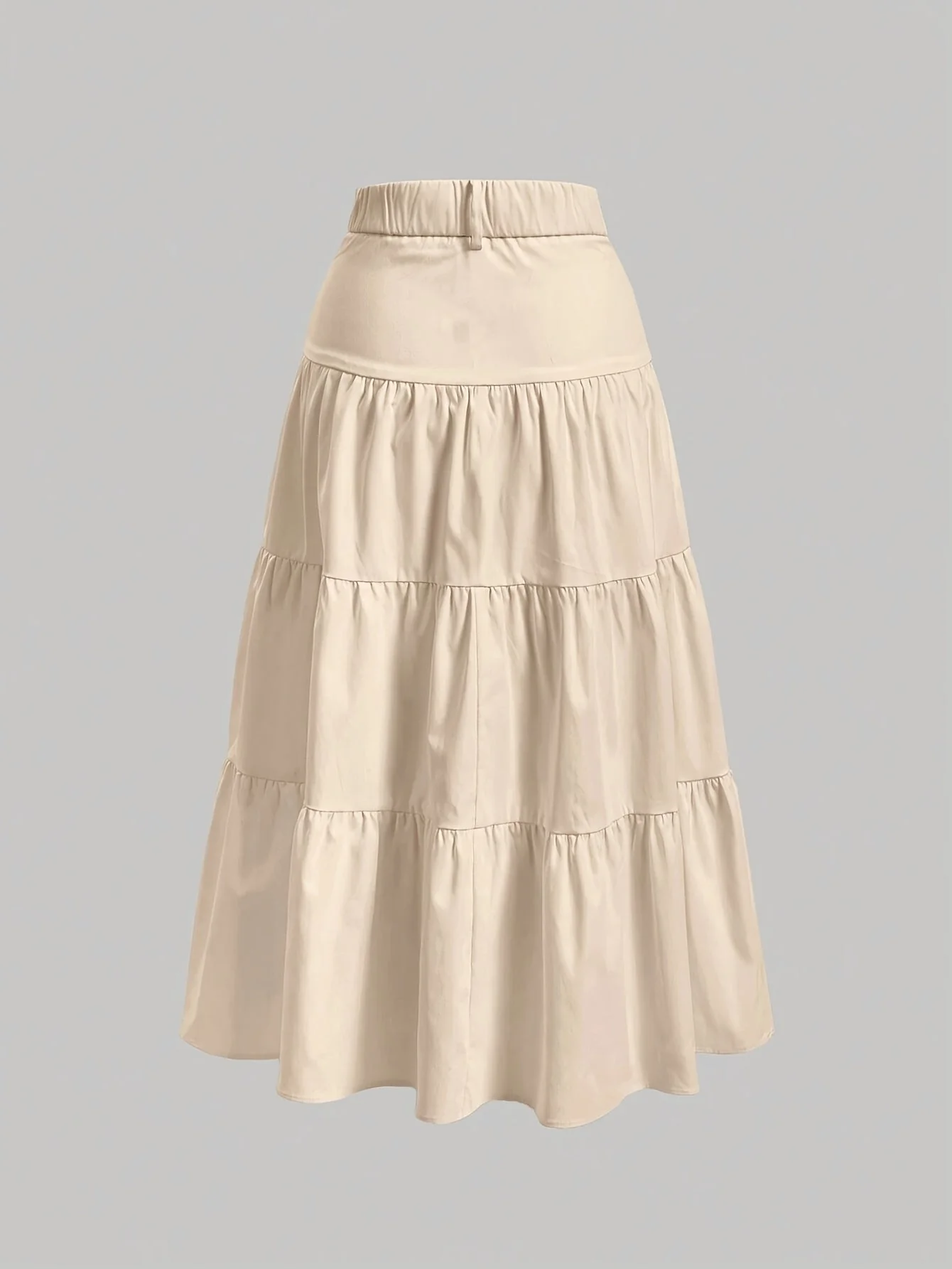 Damen Eleganter Stufenrock mit Hoher Taille für Alltag und Büro - Image 6