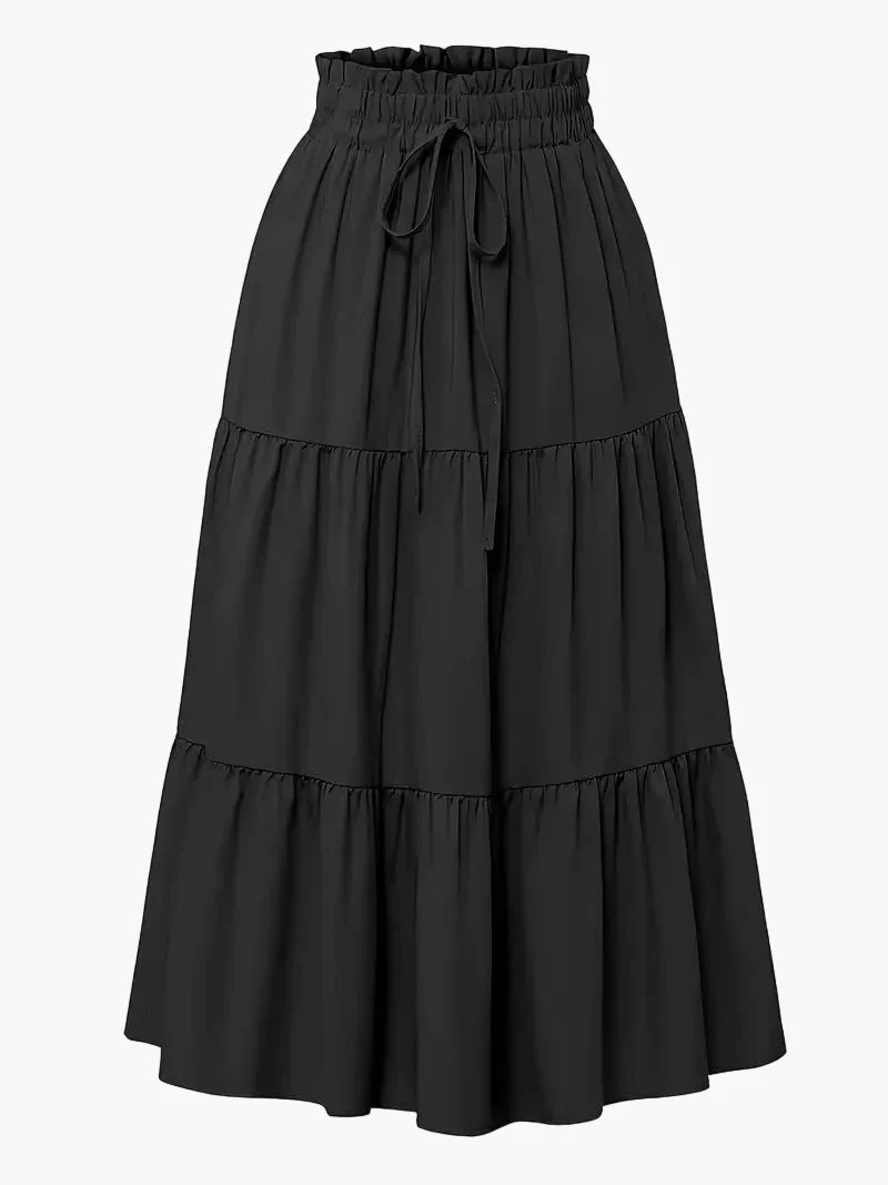 Damen Eleganter Stufenrock mit Rüschen und Kordelzug – Perfekt für Alltag & Freizeit - Image 12