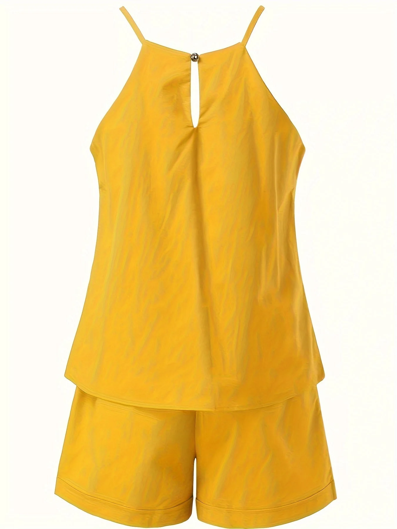 Damen Eleganter Zweiteiler-Shorts Set – Ärmelloses Top mit Gürtel für Frühling und Sommer - Image 5