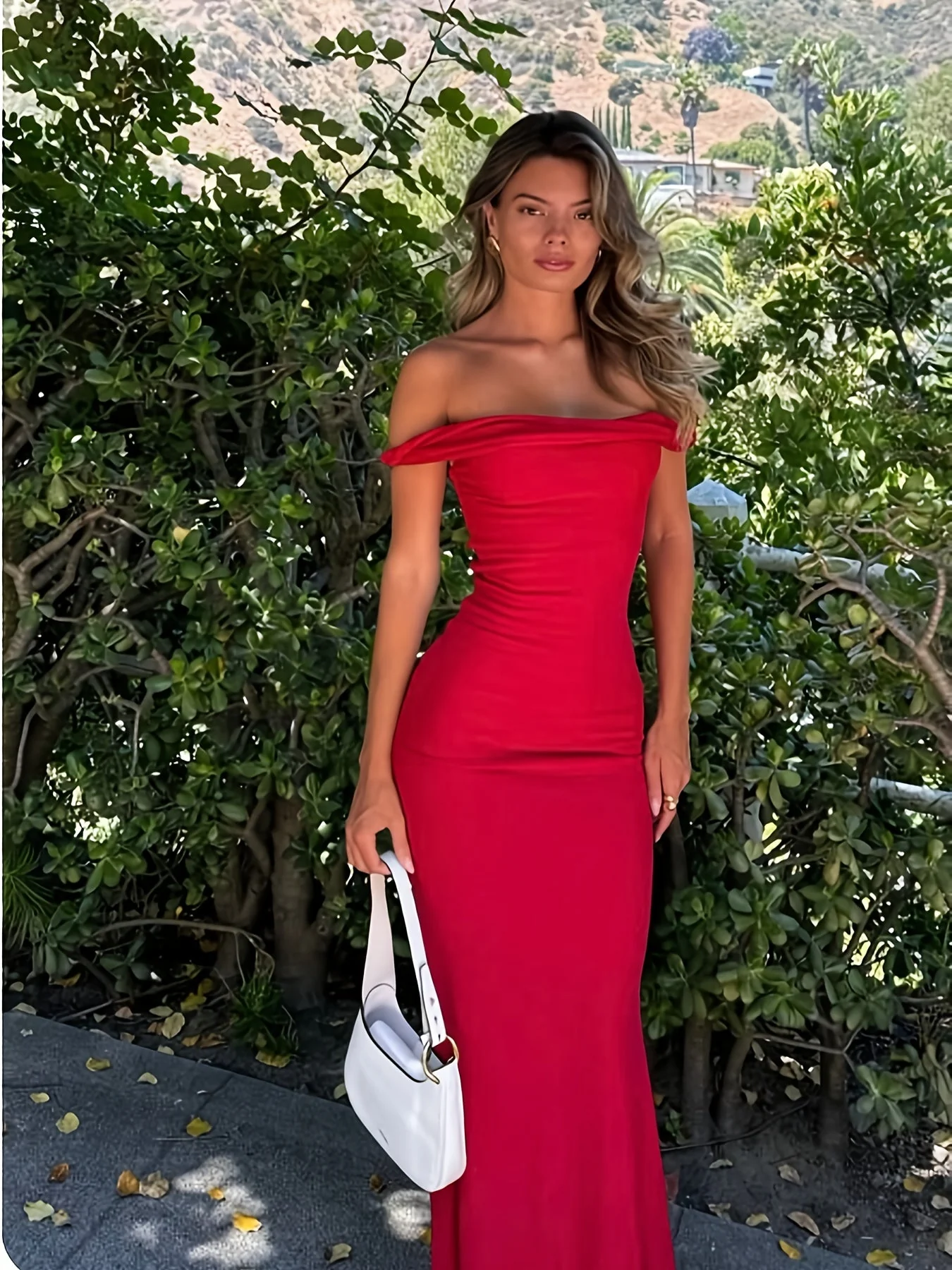 Damen Elegantes Abendkleid im Meerjungfrau-Stil, Schulterfrei, Perfekt für besondere Anlässe - Image 3