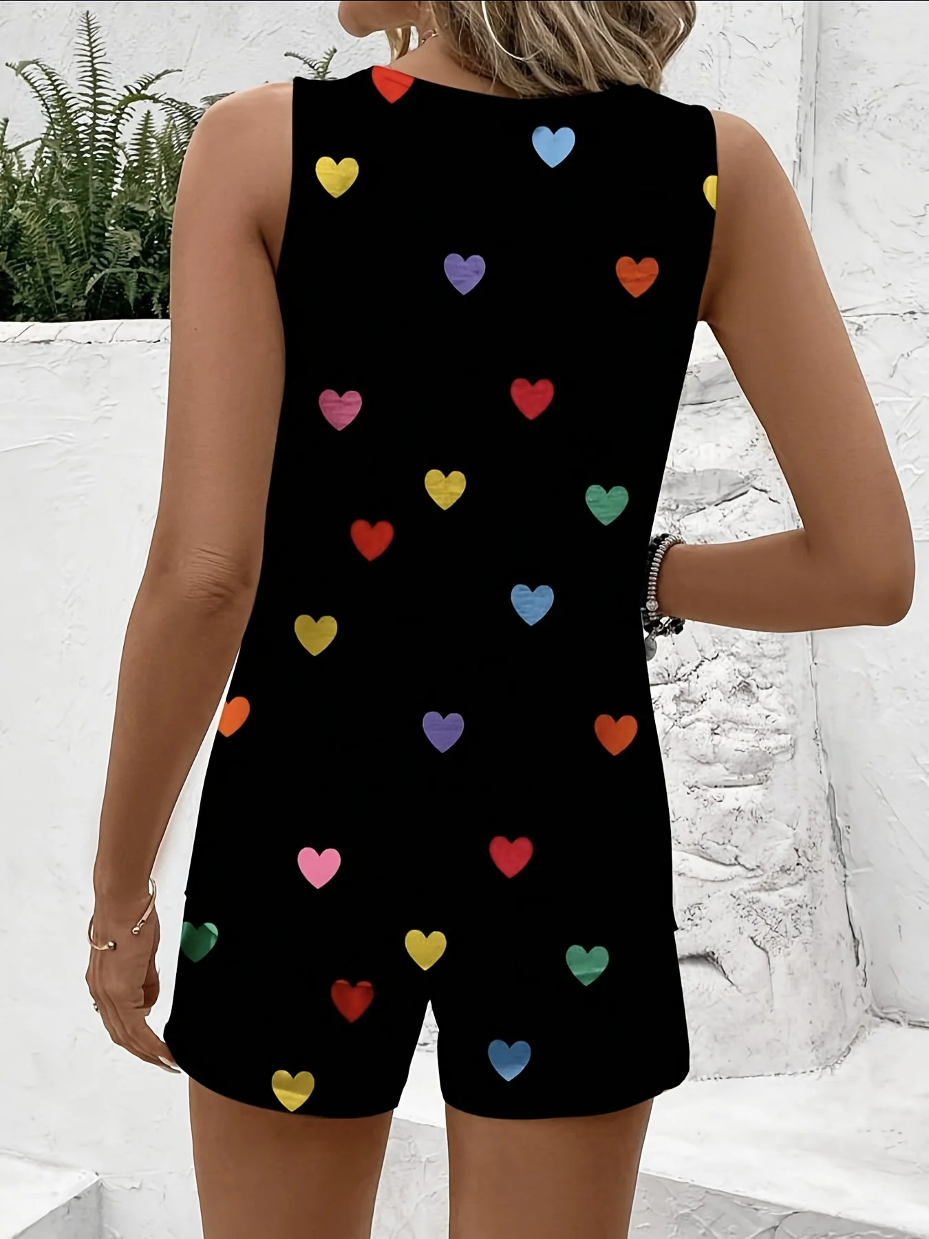 Damen Elegantes Pyjama Set mit Floralem Muster – Lässiges Sommerset für Zuhause und Freizeit - Image 9