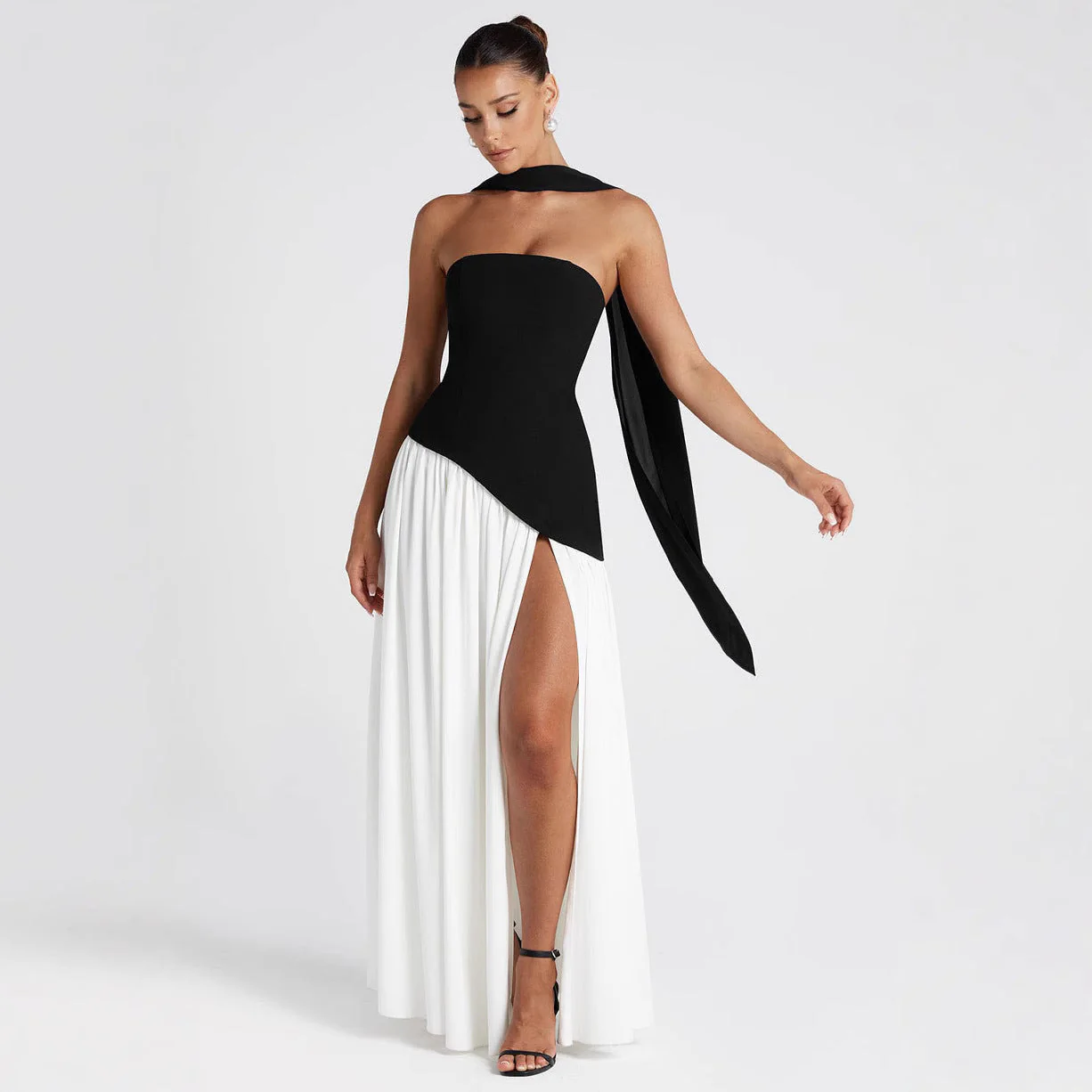 Damen Elegantes Trägerloses Abend Maxikleid – Modernes Design für festliche Anlässe und Galas - Image 12