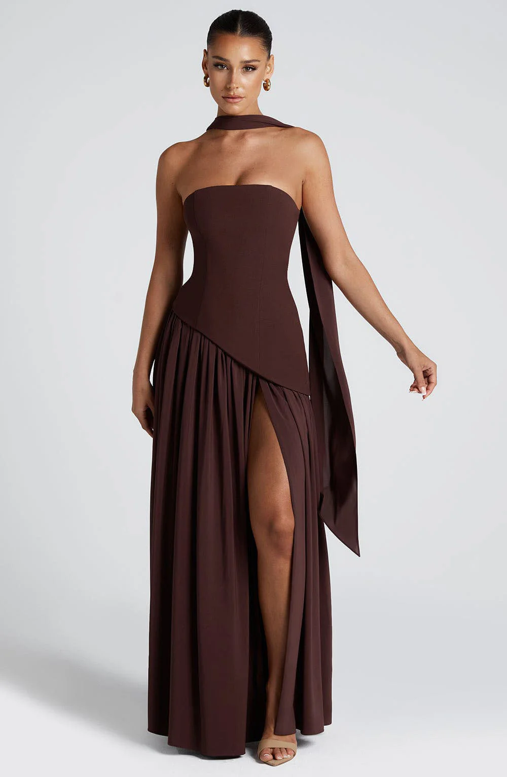 Damen Elegantes Trägerloses Abend Maxikleid – Modernes Design für festliche Anlässe und Galas - Image 5