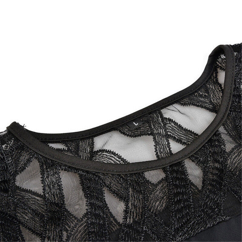 Damen Festliches Midikleid mit Spitzeneinsatz und asymmetrischem Saum – Elegantes Abendkleid in Übergrößen - Image 8