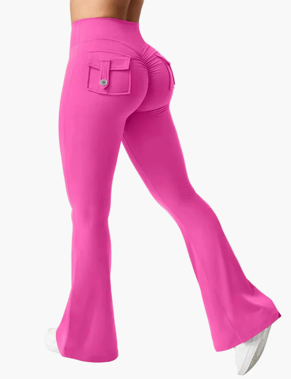 Damen Fitness Cargo Bootcut Leggings mit Taschen und Po-Lift – Figurformende Sporthose für Training & Alltag - Image 13
