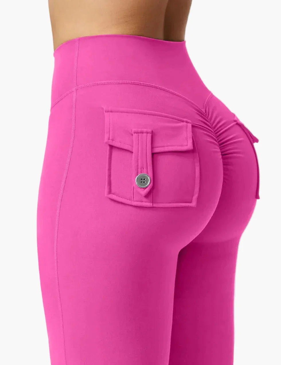 Damen Fitness Cargo Bootcut Leggings mit Taschen und Po-Lift – Figurformende Sporthose für Training & Alltag - Image 16