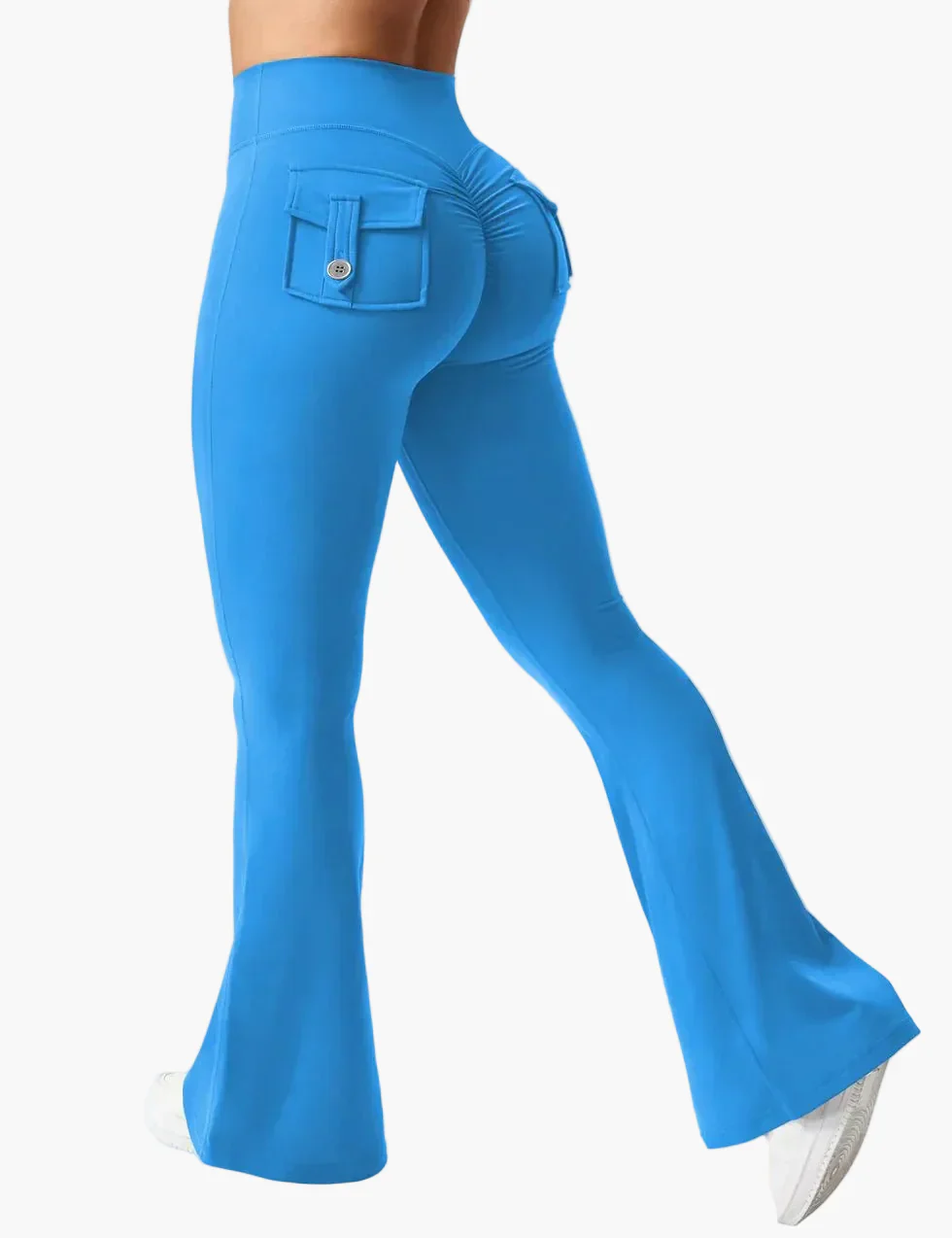 Damen Fitness Cargo Bootcut Leggings mit Taschen und Po-Lift – Figurformende Sporthose für Training & Alltag - Image 17