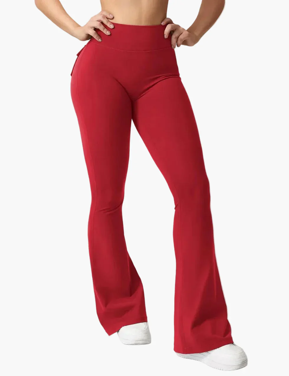 Damen Fitness Cargo Bootcut Leggings mit Taschen und Po-Lift – Figurformende Sporthose für Training & Alltag - Image 20