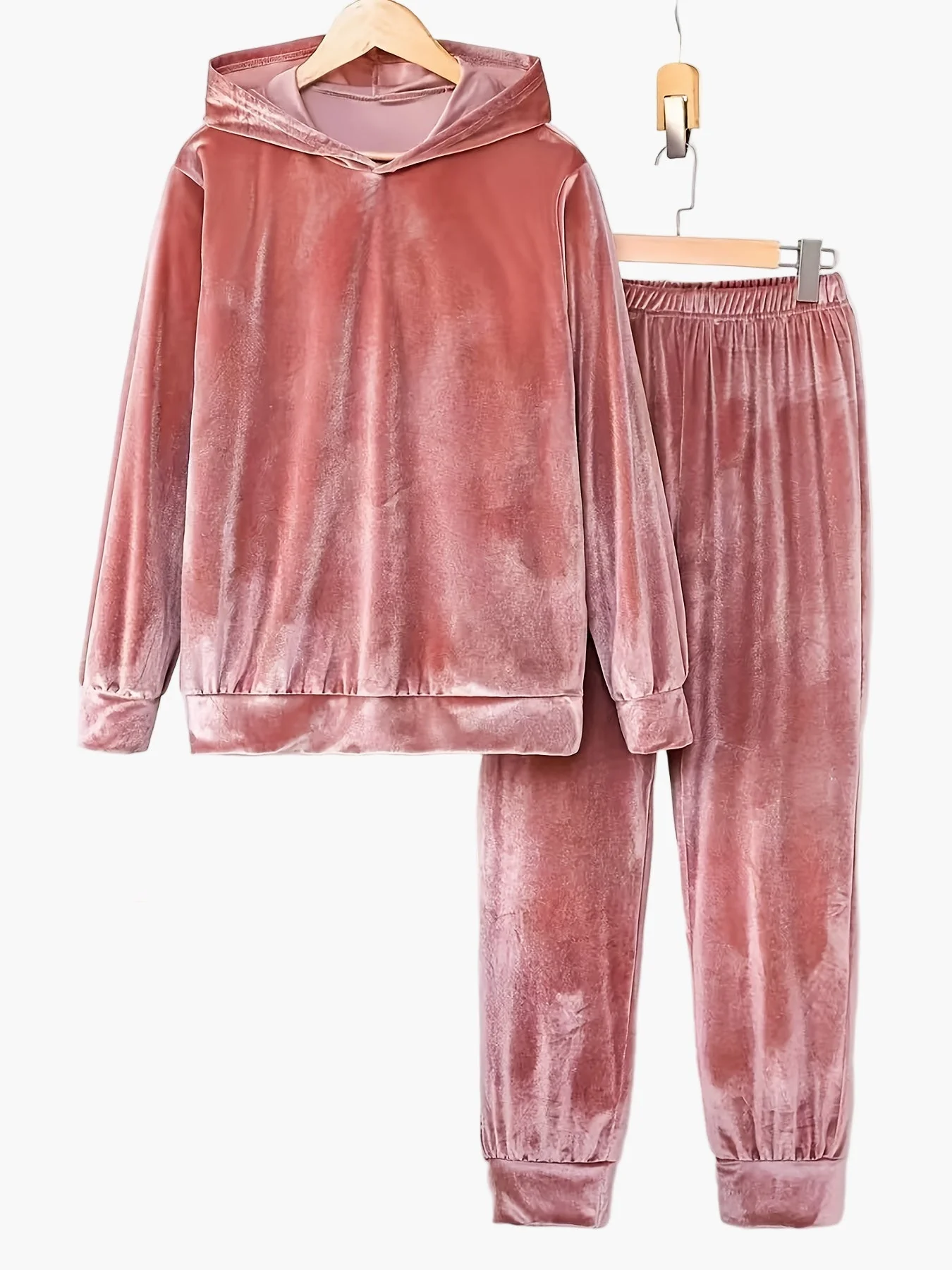 Damen Freizeit Hausanzug Set mit Kapuzenpullover und Jogginghose – Komfortabler Lounge- und Freizeitstil